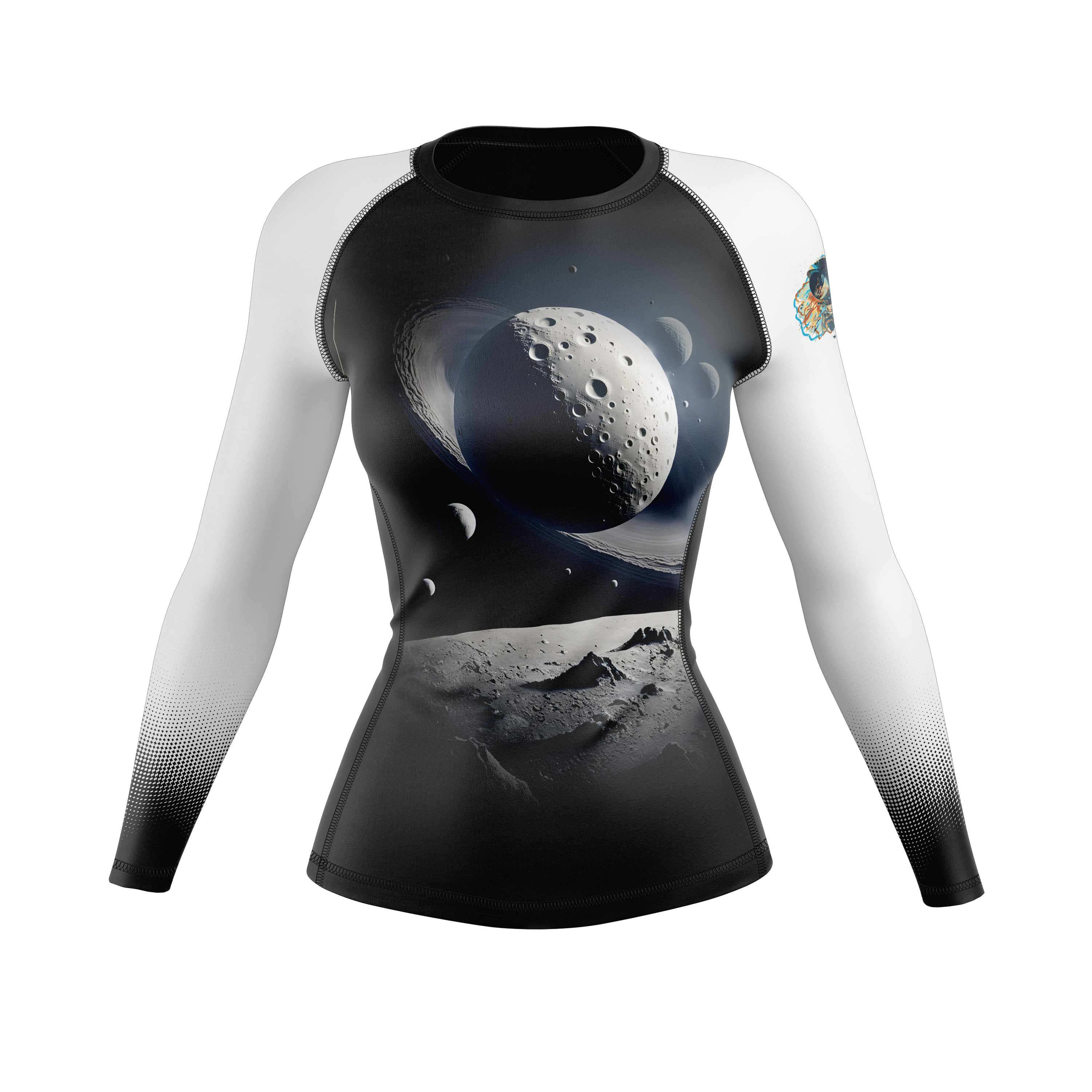 Airlock BJJ women's rash guard Ranked, white