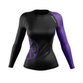 Bay Jiu-Jitsu women's rash guard Ranked, black and purple