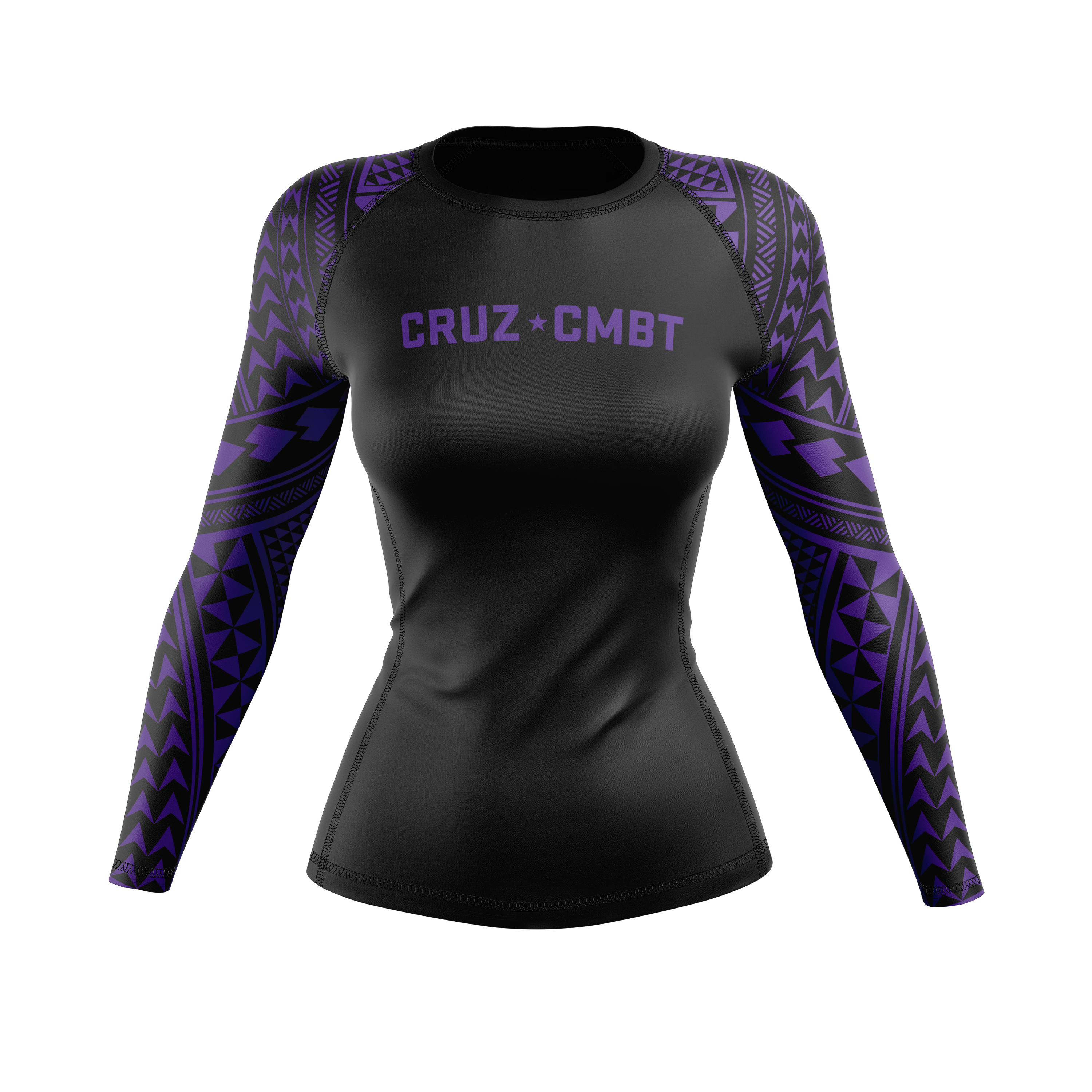 808 Ranked women's rash guard, purple