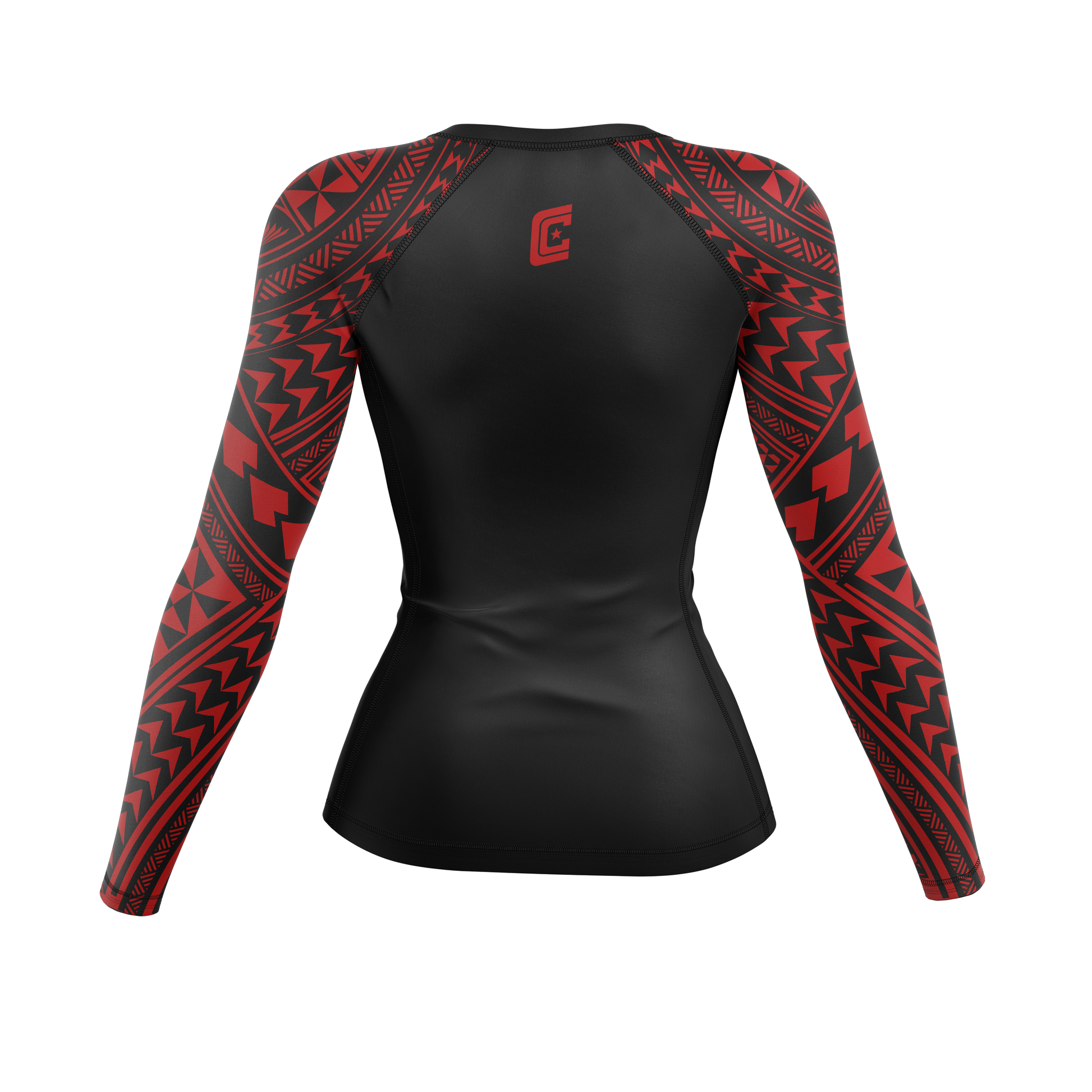 808 Ranked women's rash guard, black and red – CRUZ CMBT