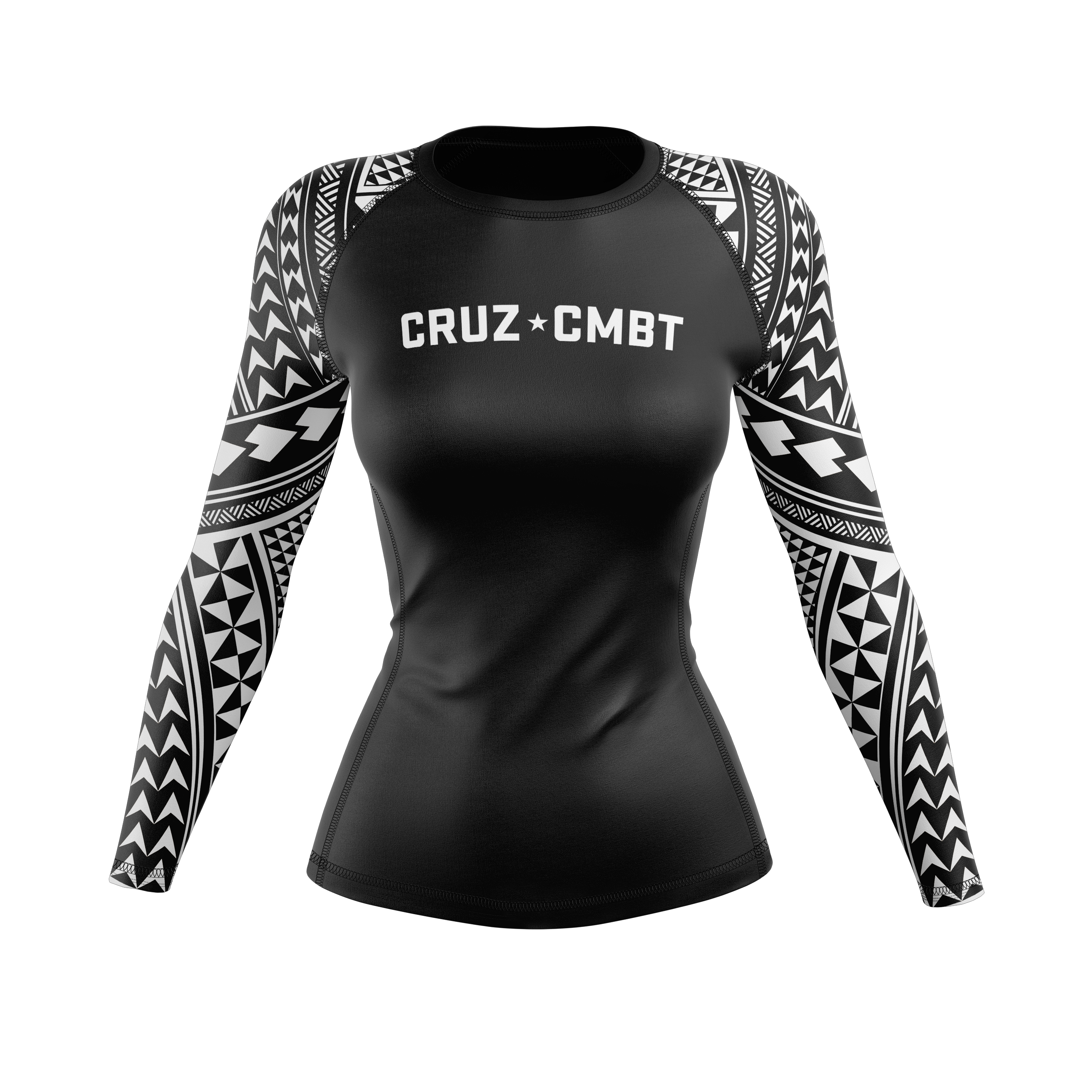 808 Ranked women's rash guard, white