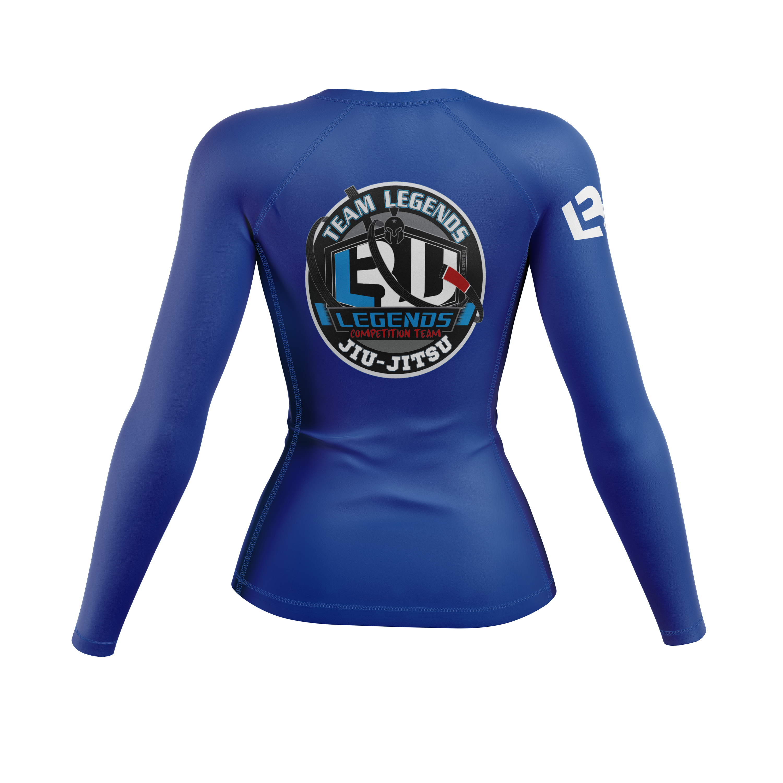 Legends BJJ women's rash guard Comp Team 23, blue