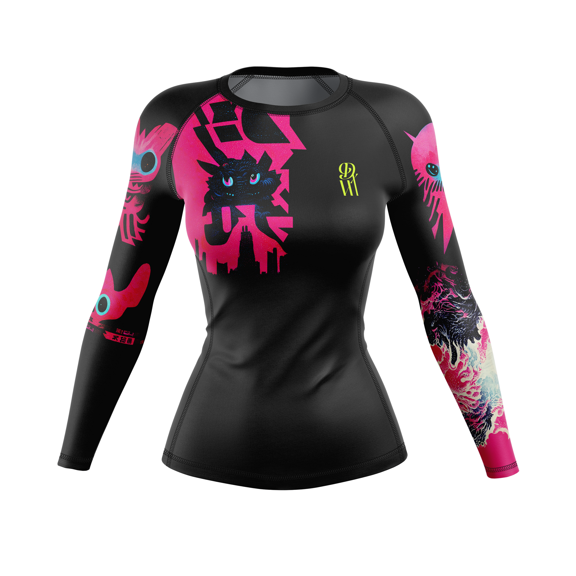 DxW: Kaiju Kush women's rash guard – CRUZ CMBT DxW: Kaiju Kush women's rash guard – CRUZ CMBT