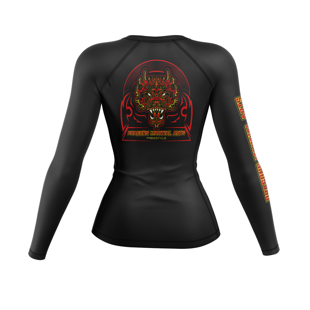 Dragons Martial Arts women's rashguard Be Bold Series, black
