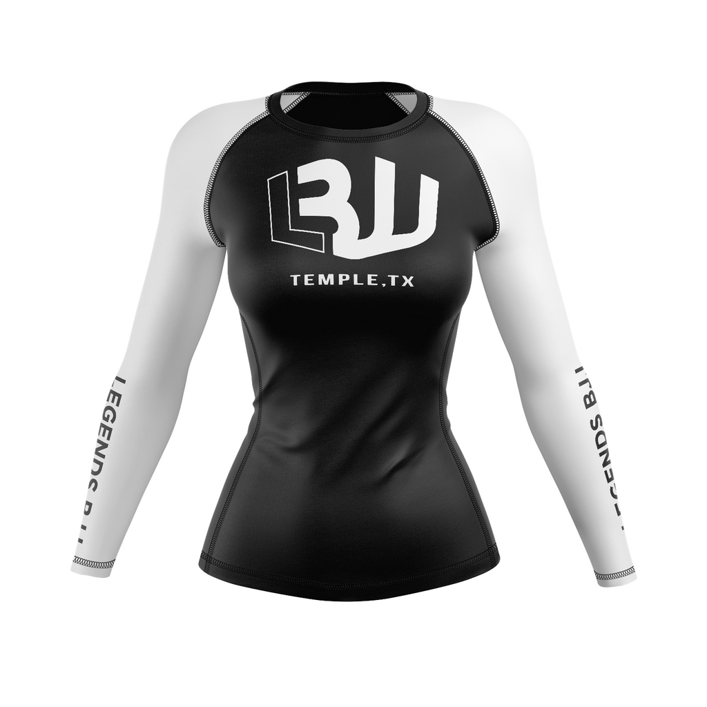 Legends BJJ women's rash guard Ranked, white