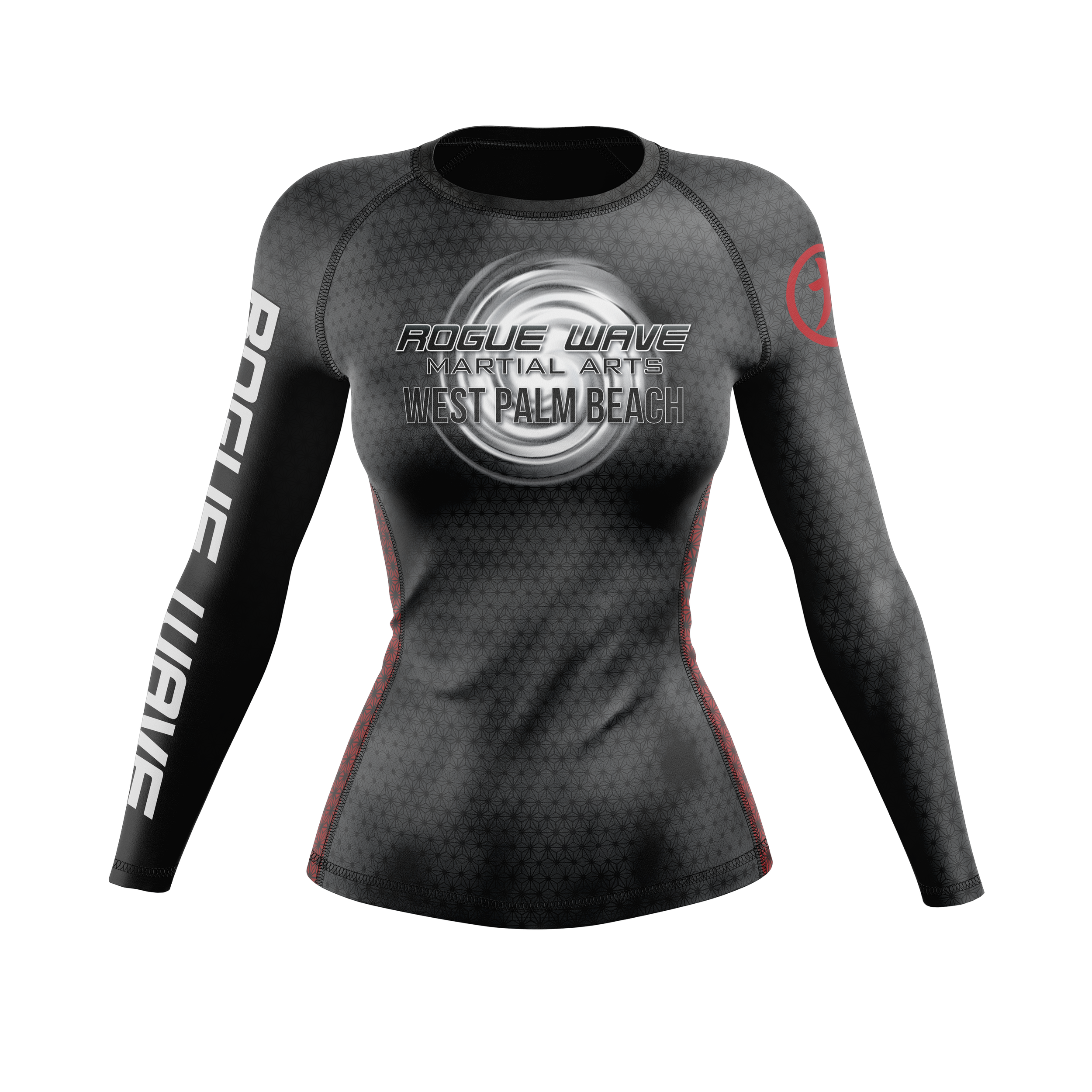 Rogue Wave women's rash guard Fractal, black