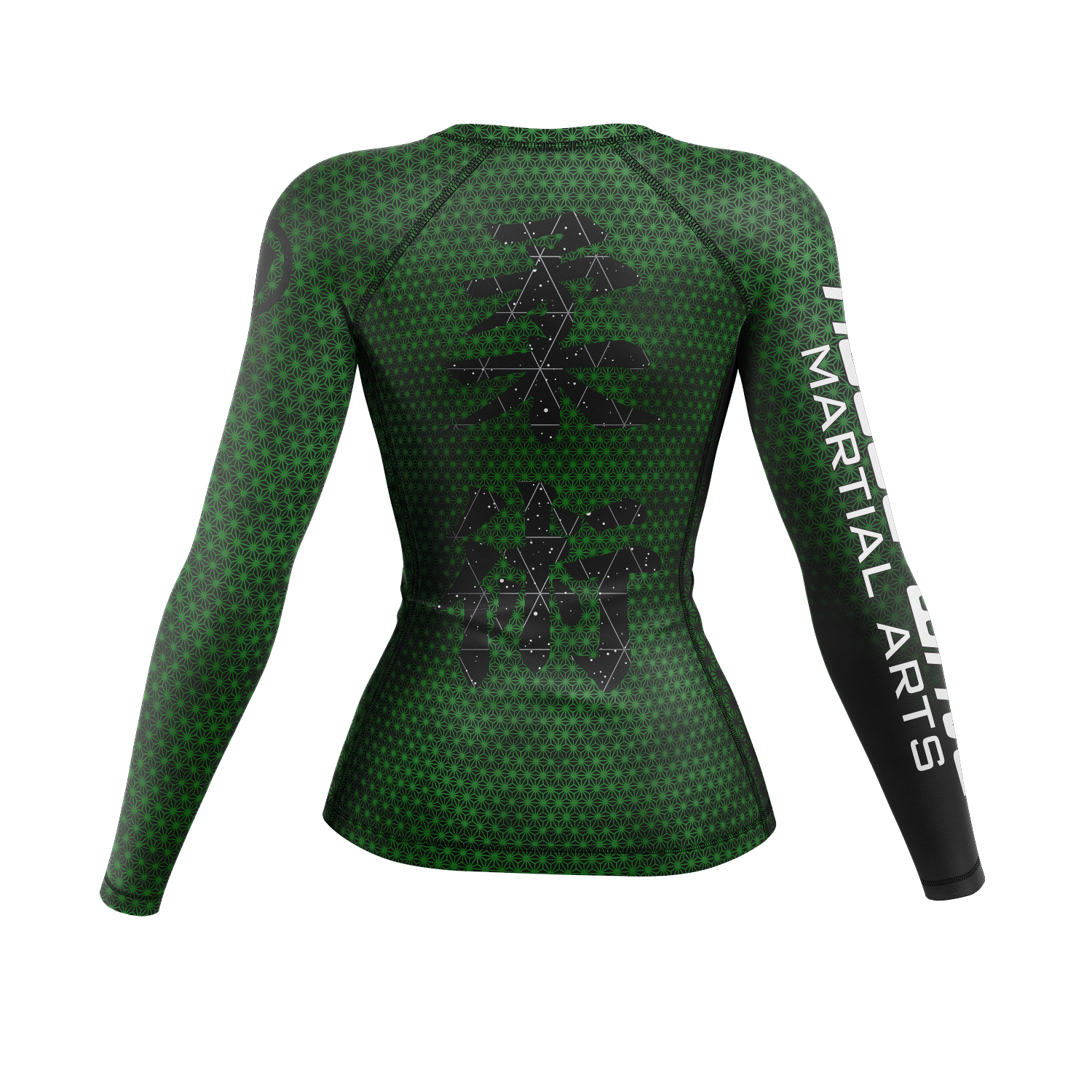 Rogue Wave women's rash guard Fractal, green