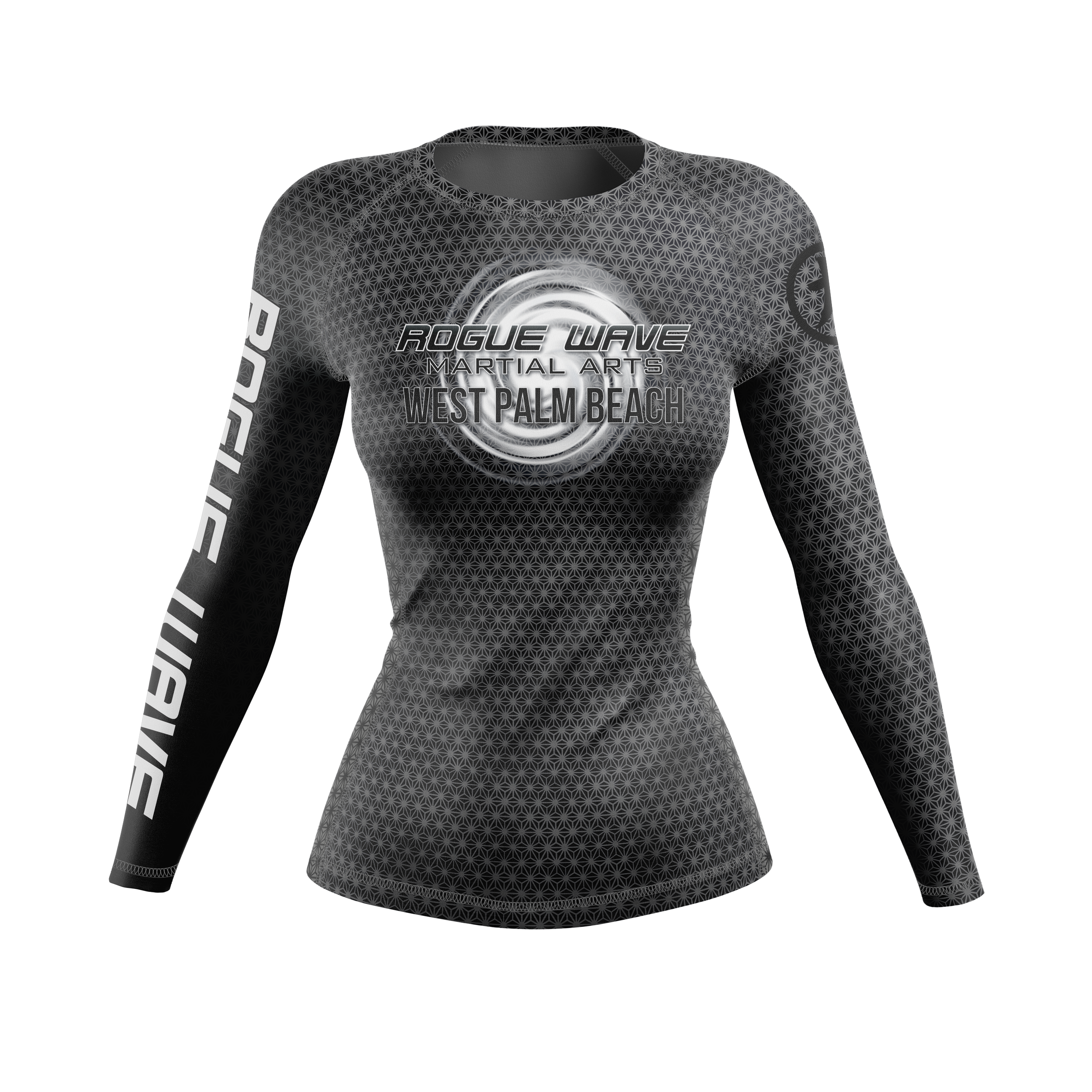 Rogue Wave women's rash guard Fractal, grey