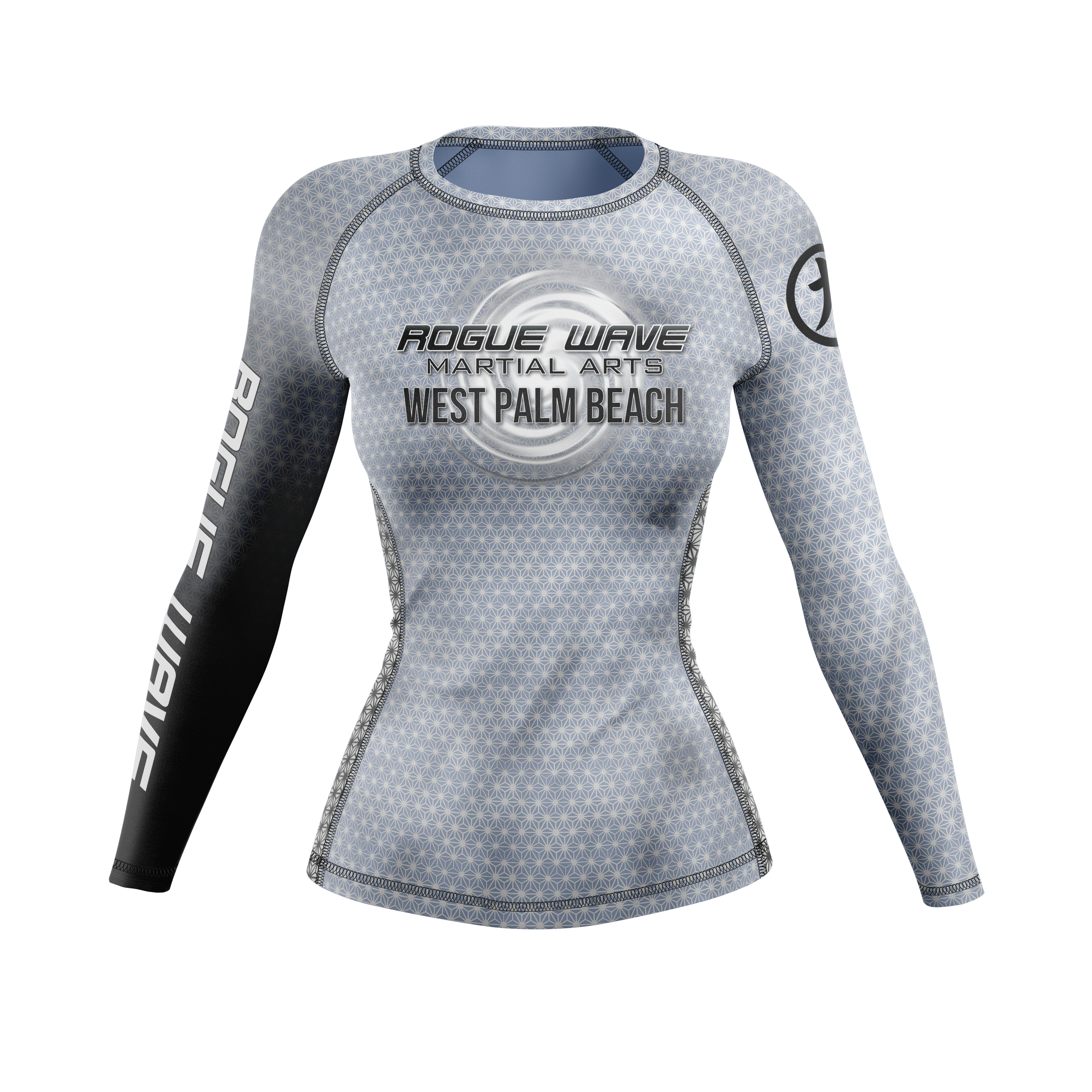 Rogue Wave women's rash guard Fractal, white