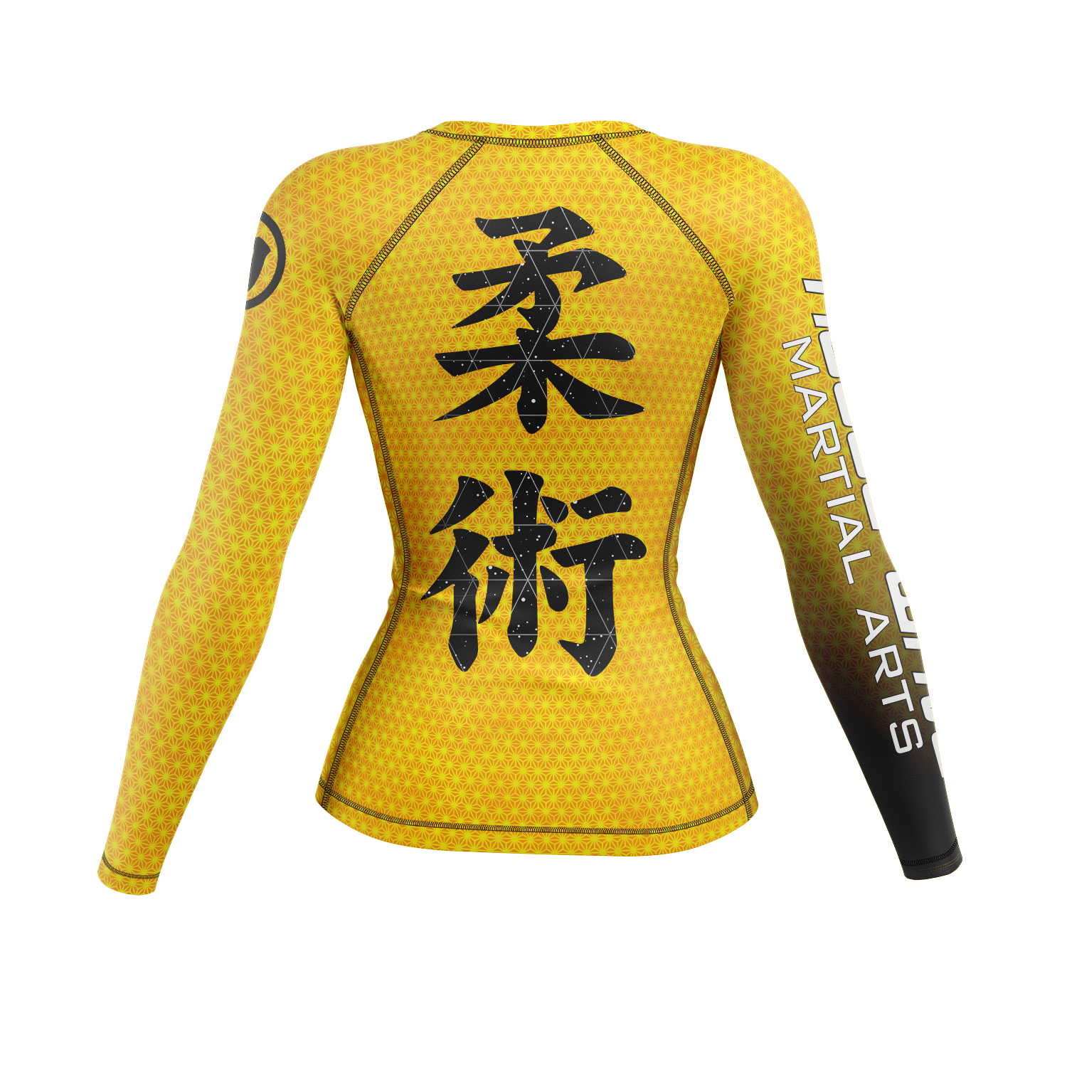 Rogue Wave women's rash guard Fractal, yellow