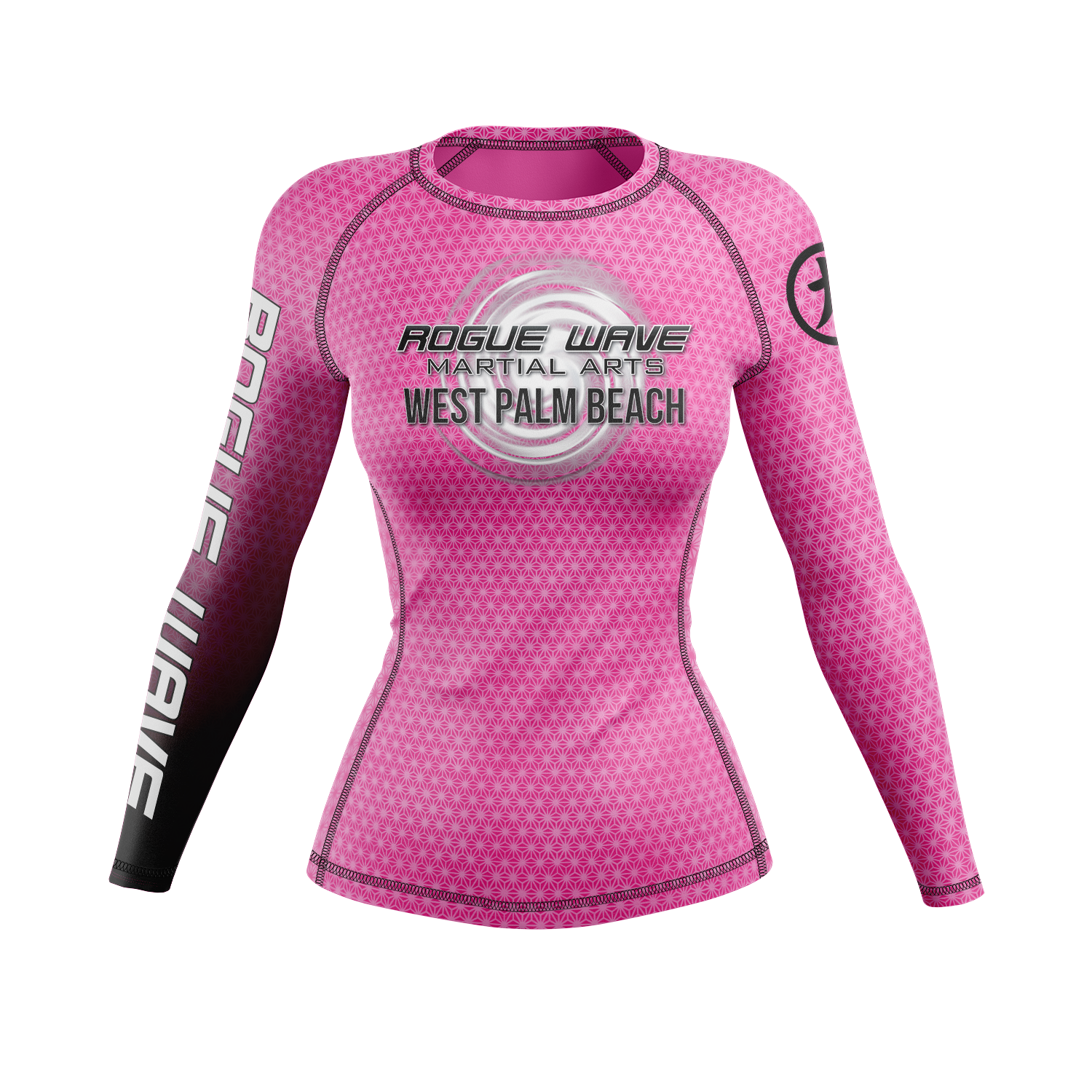 Rogue Wave women's rash guard Fractal, pink