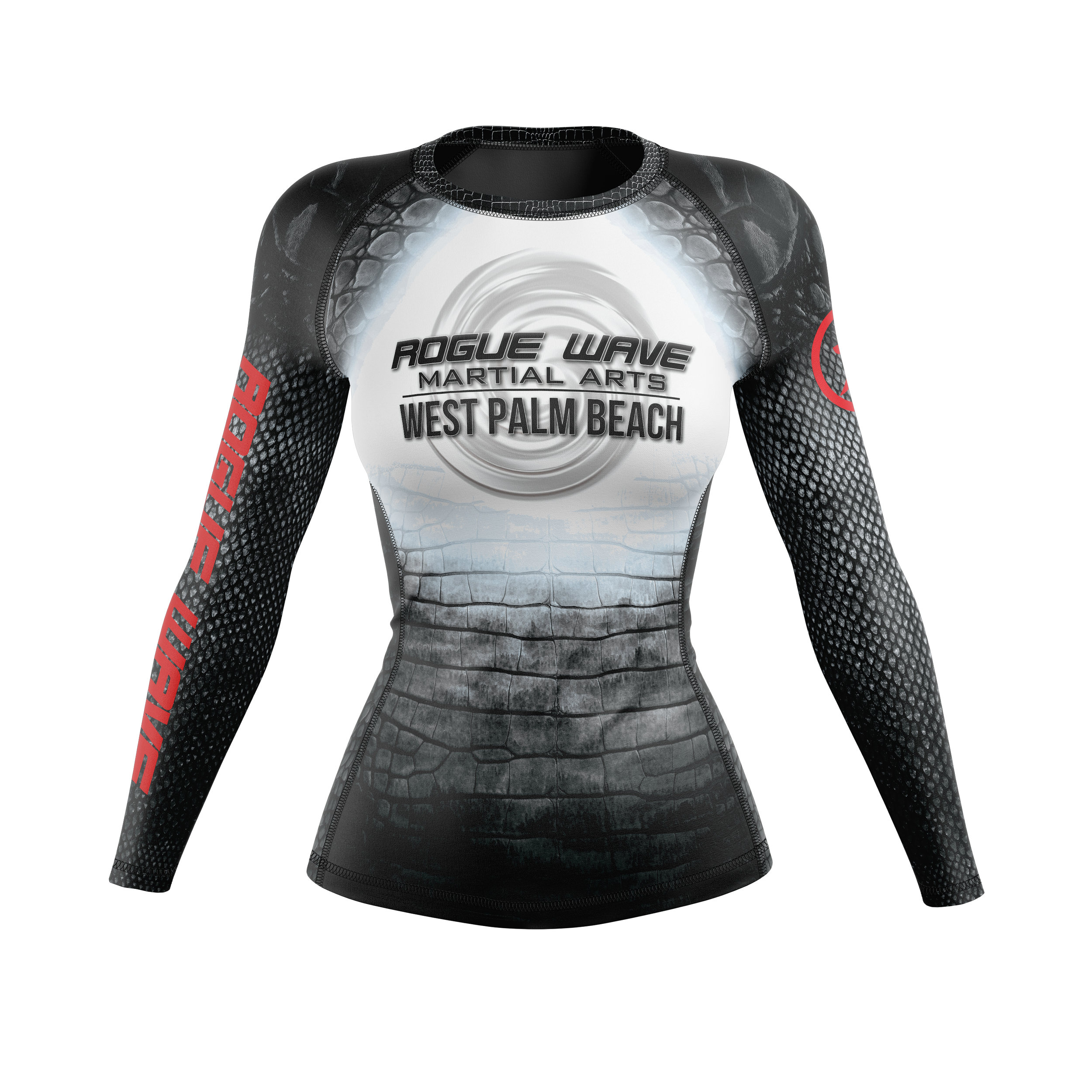 Rogue Wave women's rash guard Gator, black