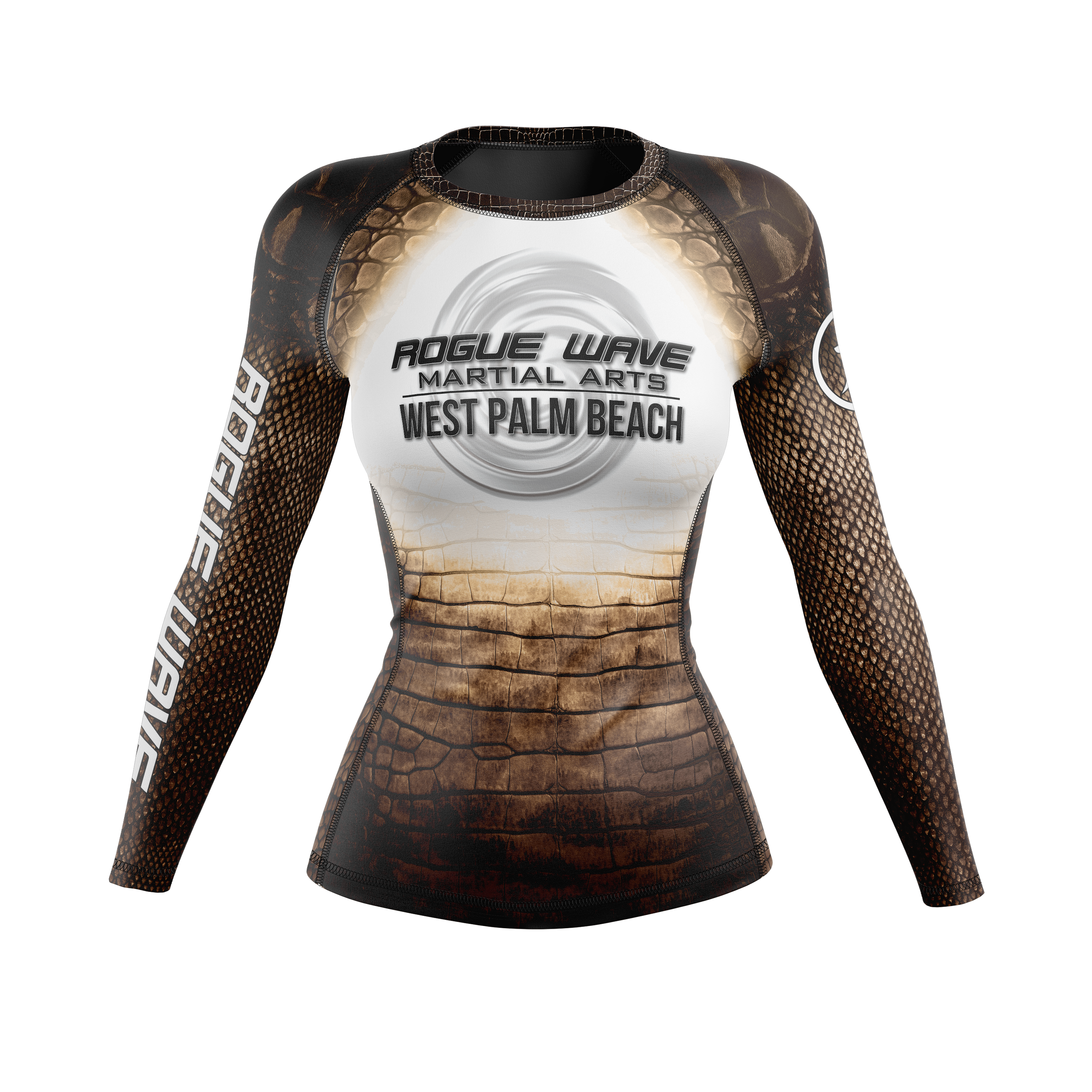 Rogue Wave women's rash guard Gator, brown