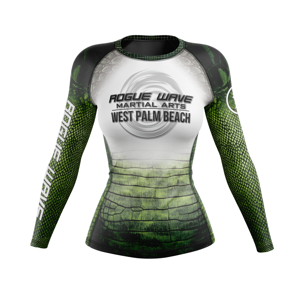 Rogue Wave women's rash guard Gator, green