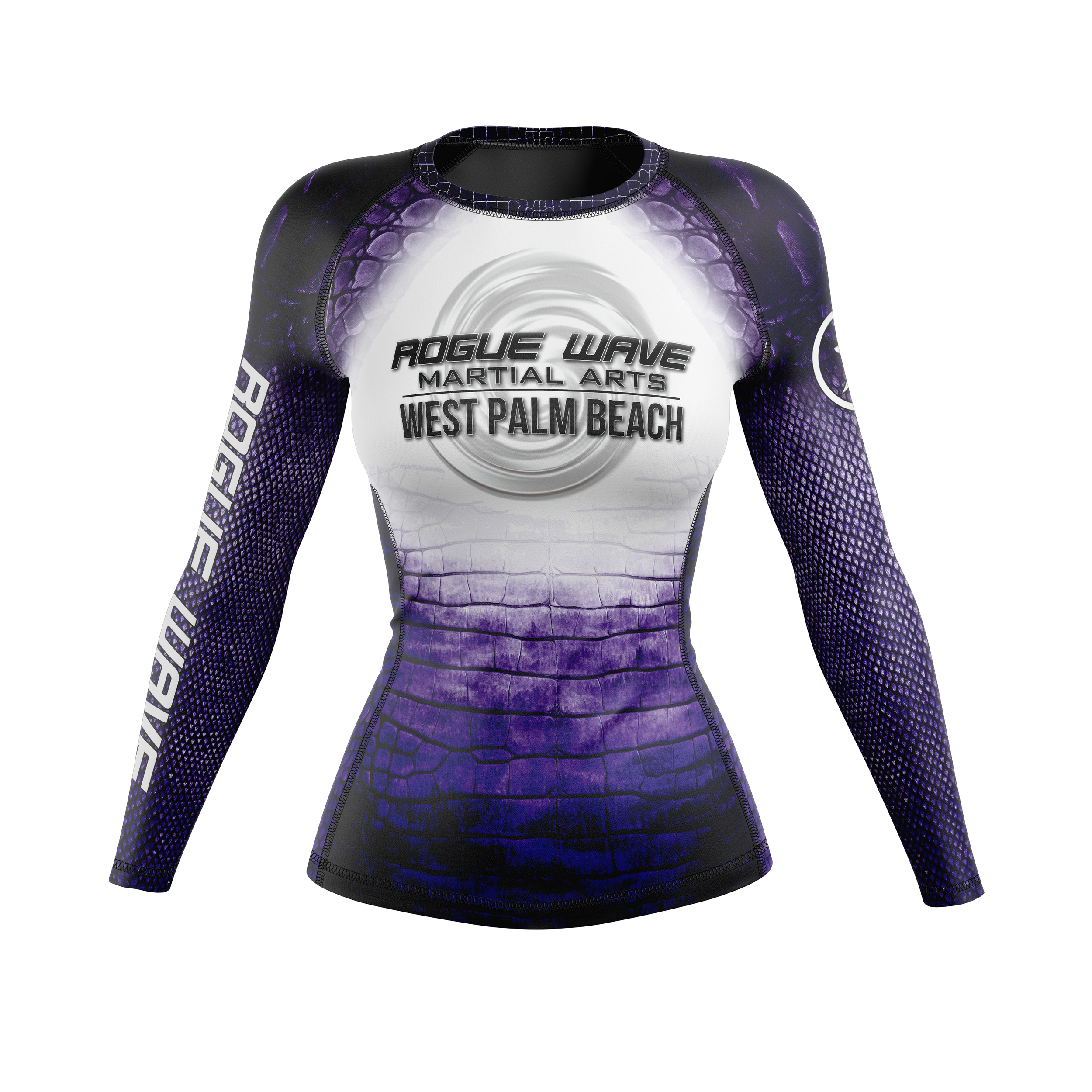 Rogue Wave women's rash guard Gator, purple