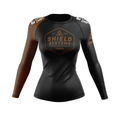 Shield Systems women's rash guard Badge Ranked, brown