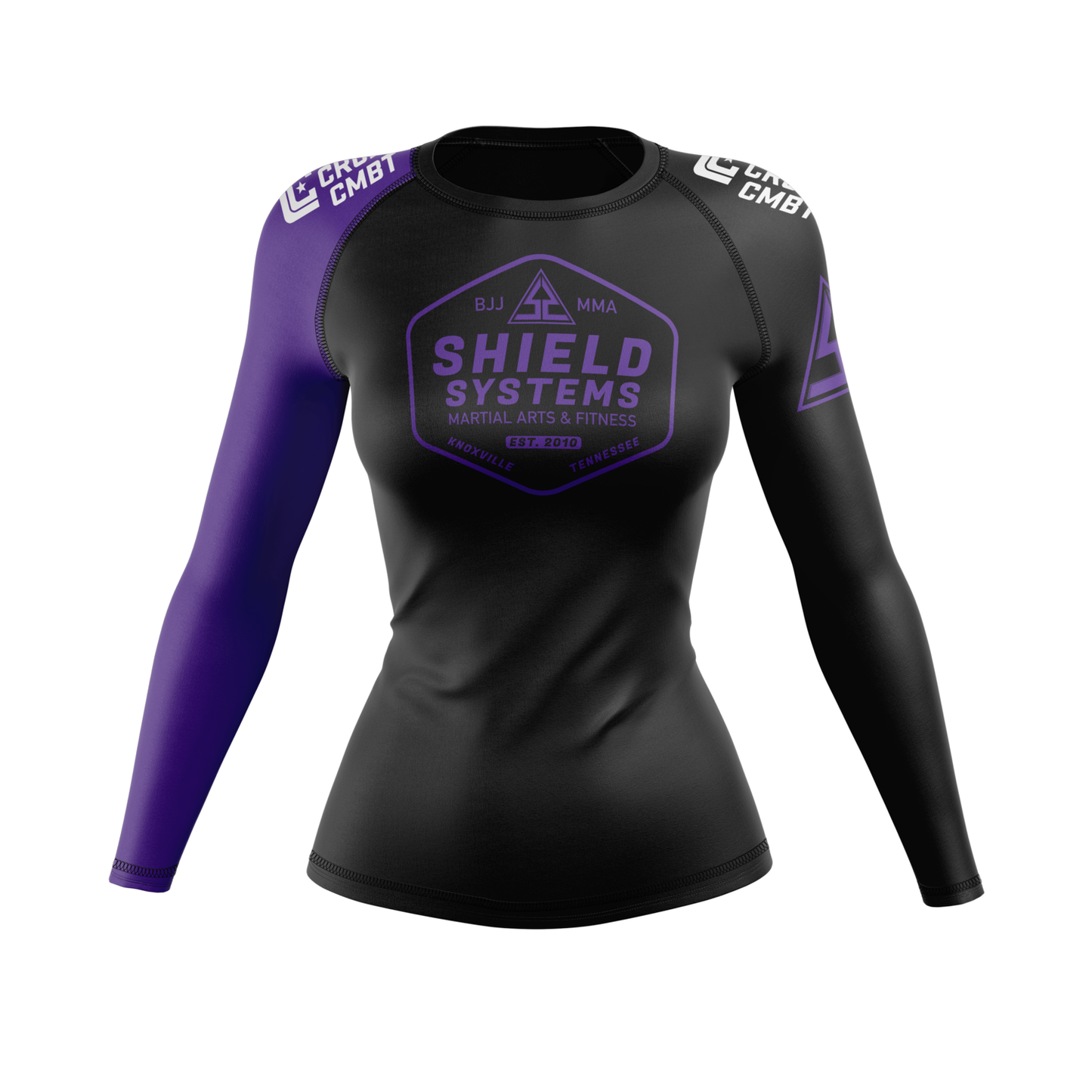 Shield Systems women's rash guard Badge Ranked, purple