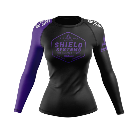 Shield Systems women's rash guard Badge Ranked, purple