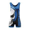 Outsiders Wrestling women's singlet Faded, blue
