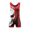 Outsiders Wrestling women's singlet Faded, red