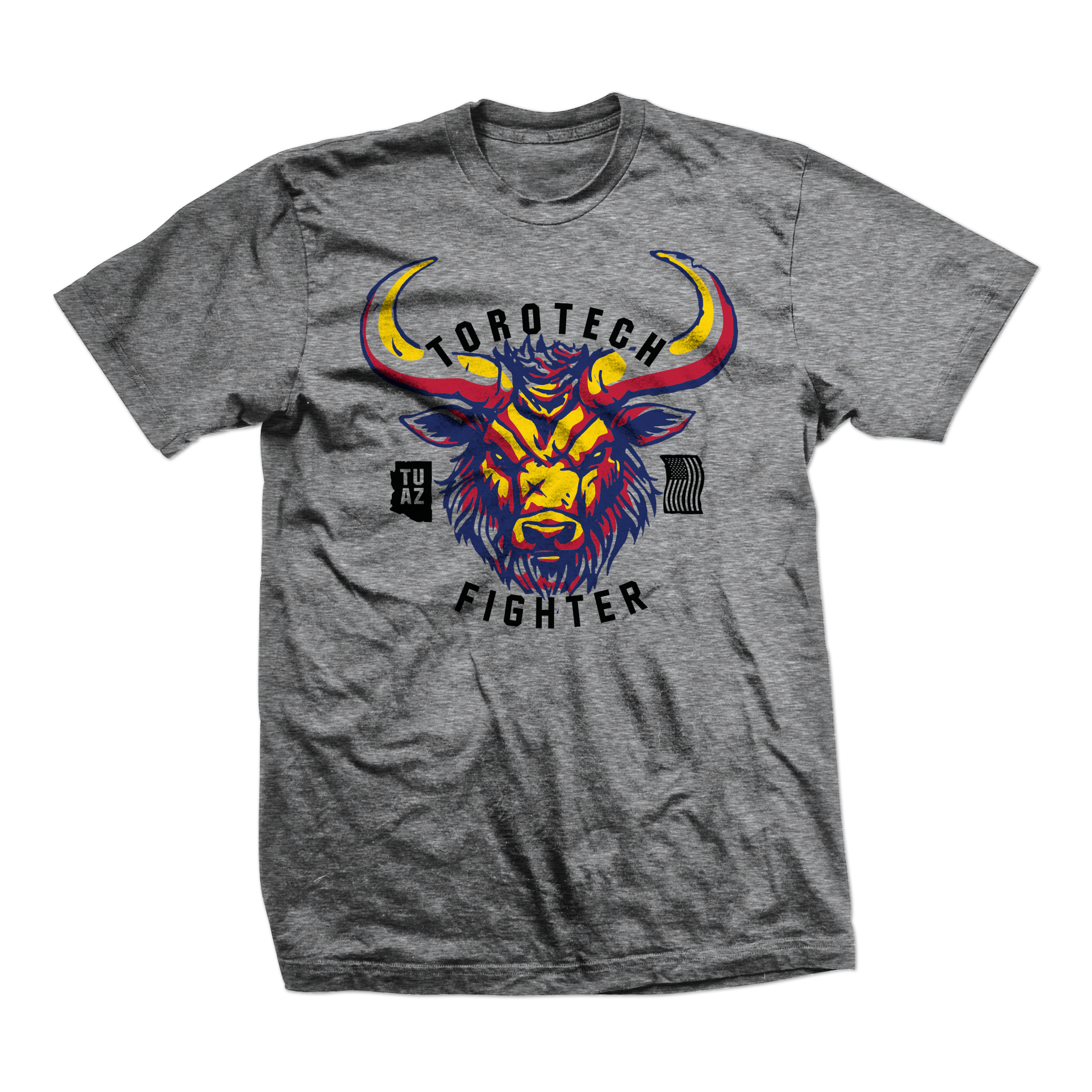 ToroTech tri-blend tee Bull Fighter, athl. grey