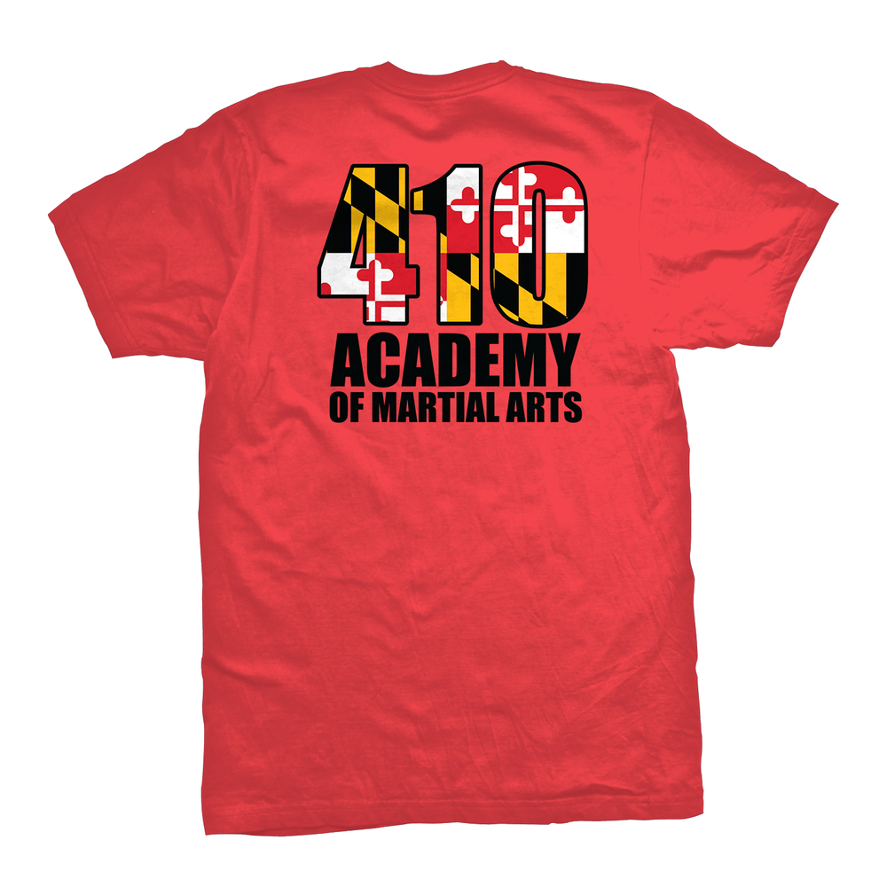 410 Academy unisex tee Academy Crest, red