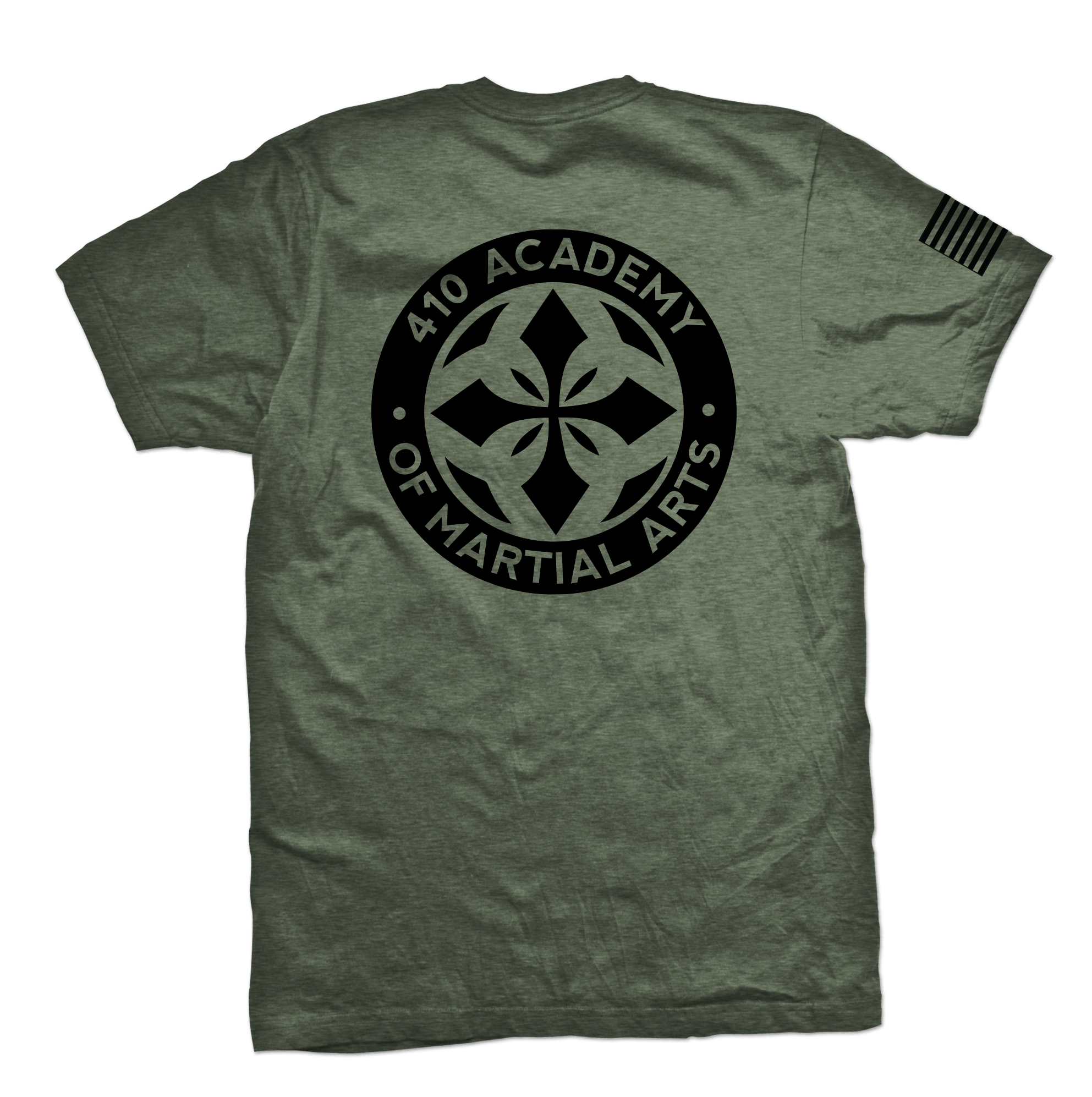 410 Academy unisex tee Flag, o.d. green