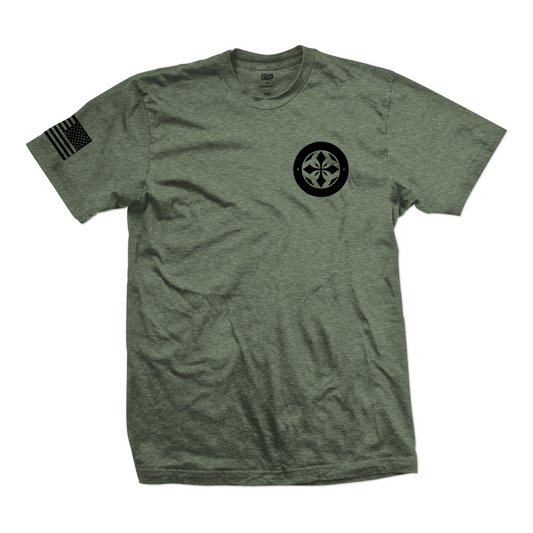 410 Academy unisex tee Flag, o.d. green