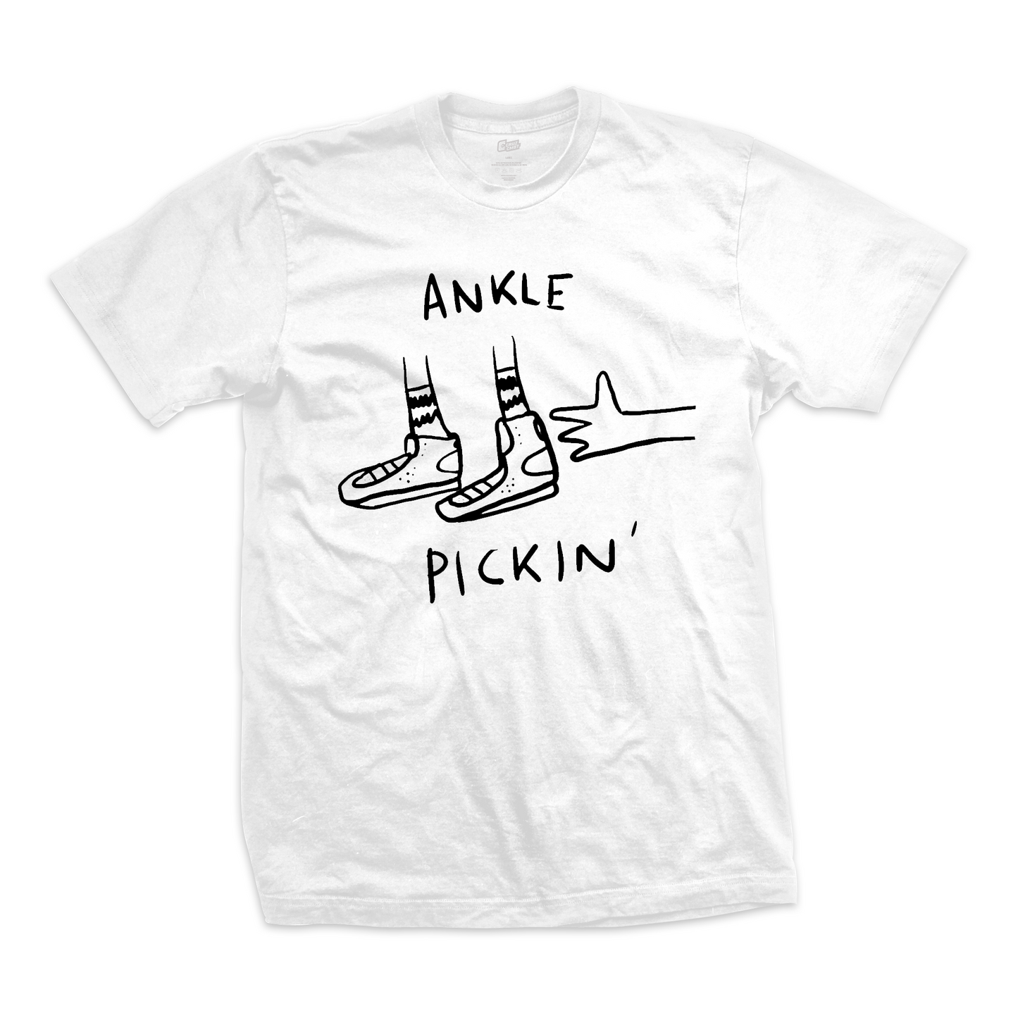 Ankle Pickin' bamboo tee, white