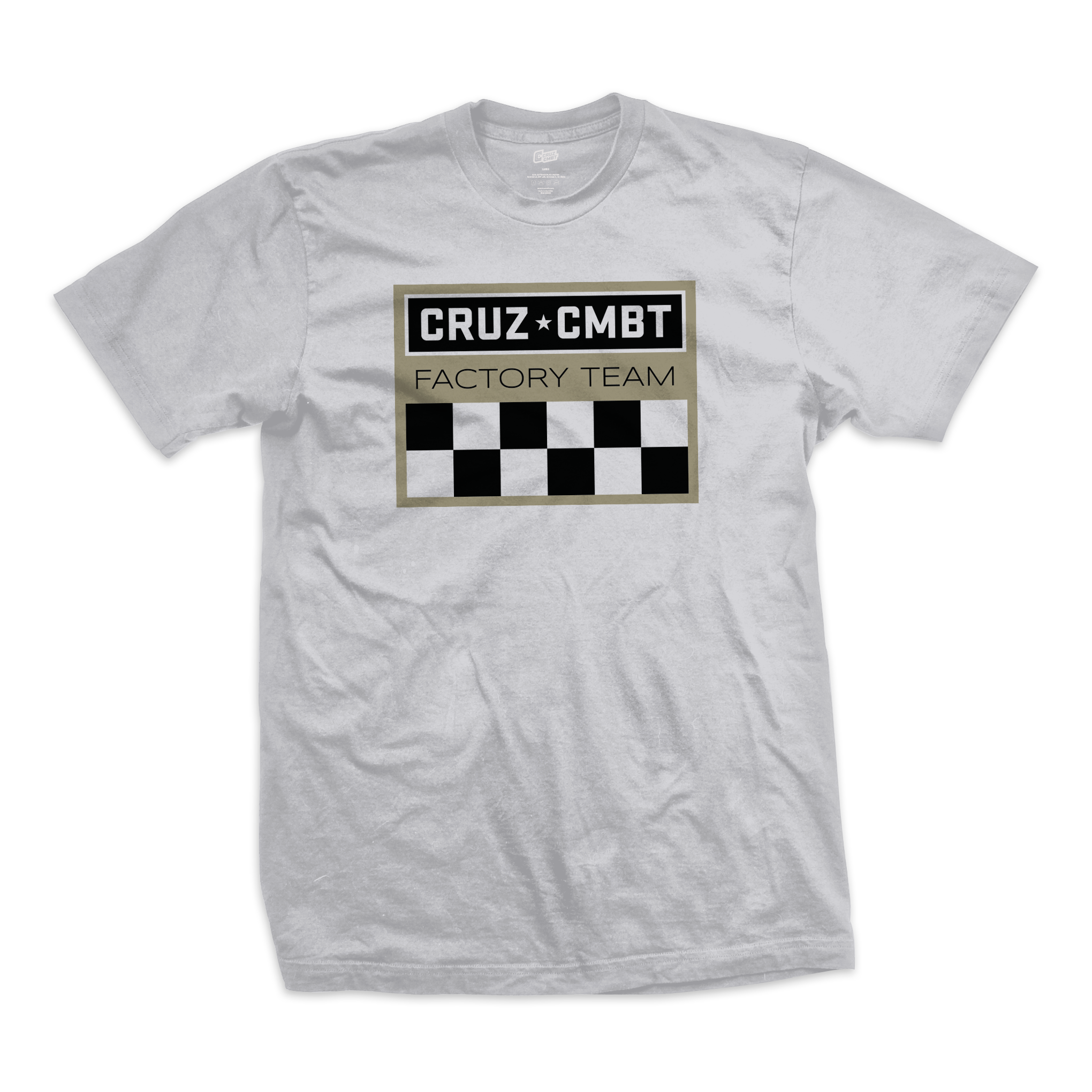 Factory Team bamboo tee, black on silver