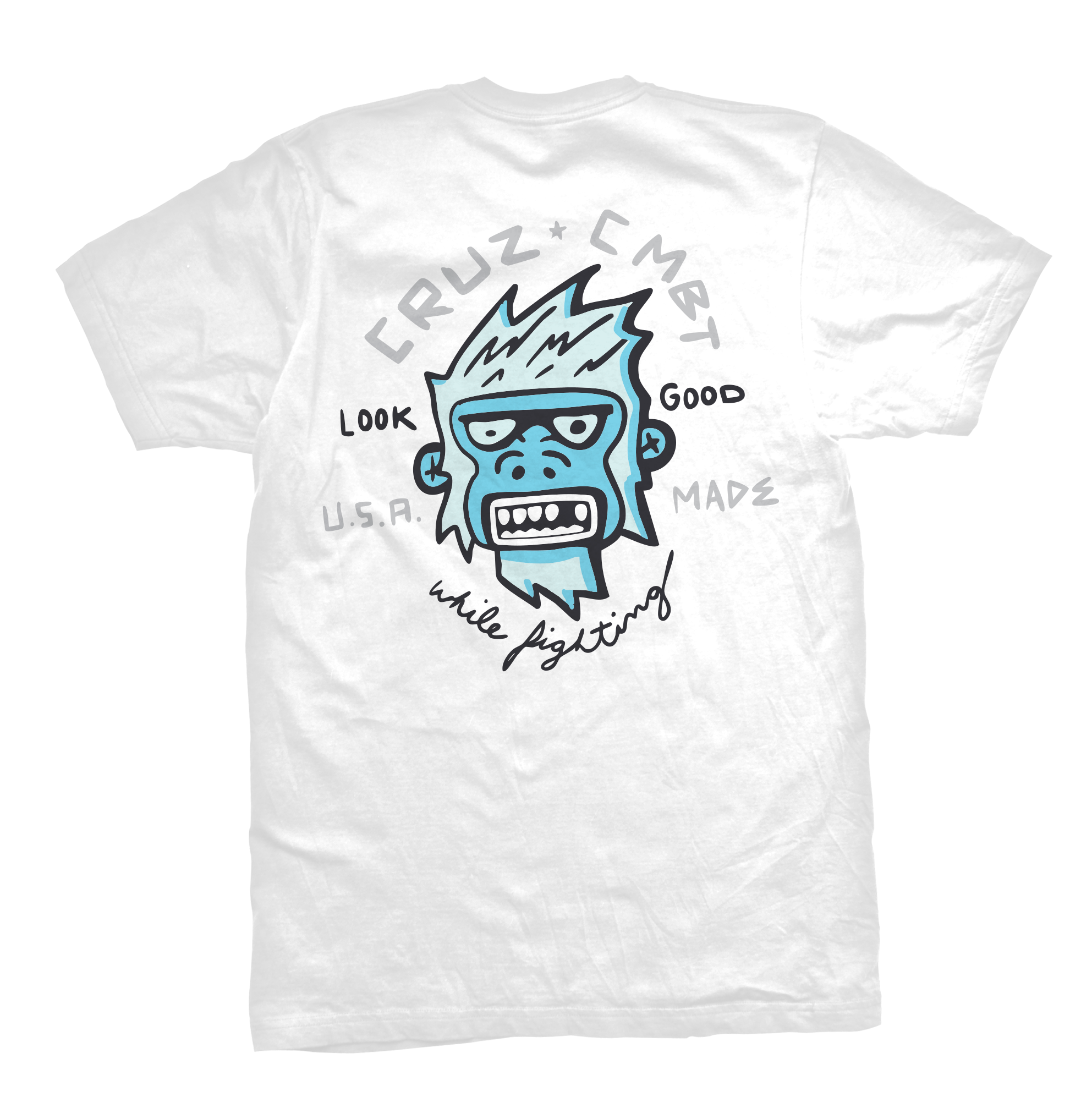 Switchblade Moe bamboo tee, white