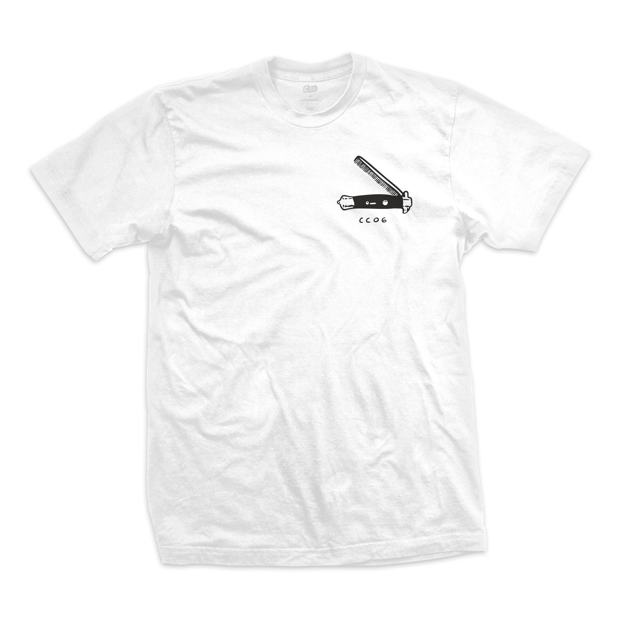 Switchblade Moe bamboo tee, white