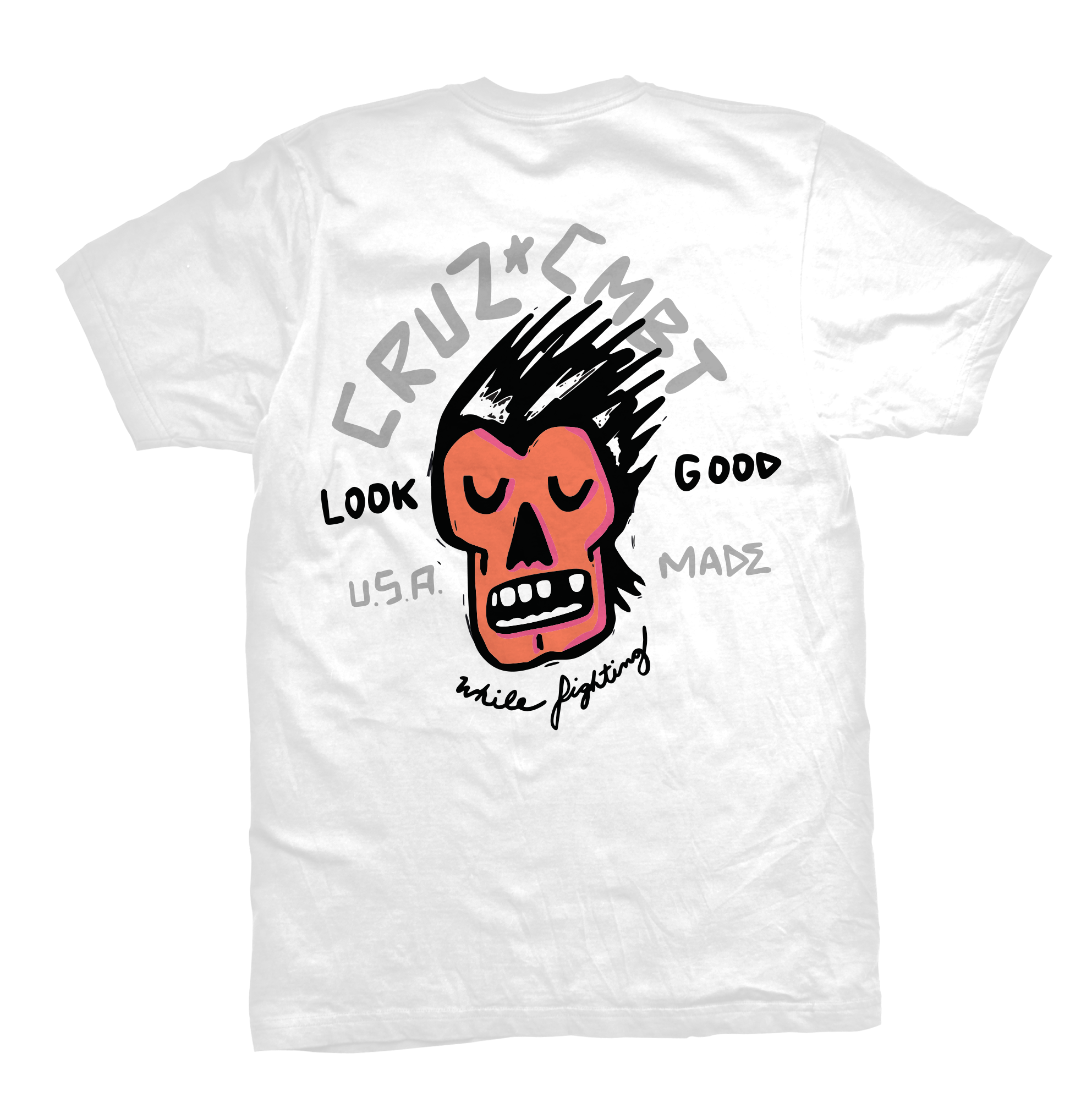 Switchblade Ron bamboo tee, white