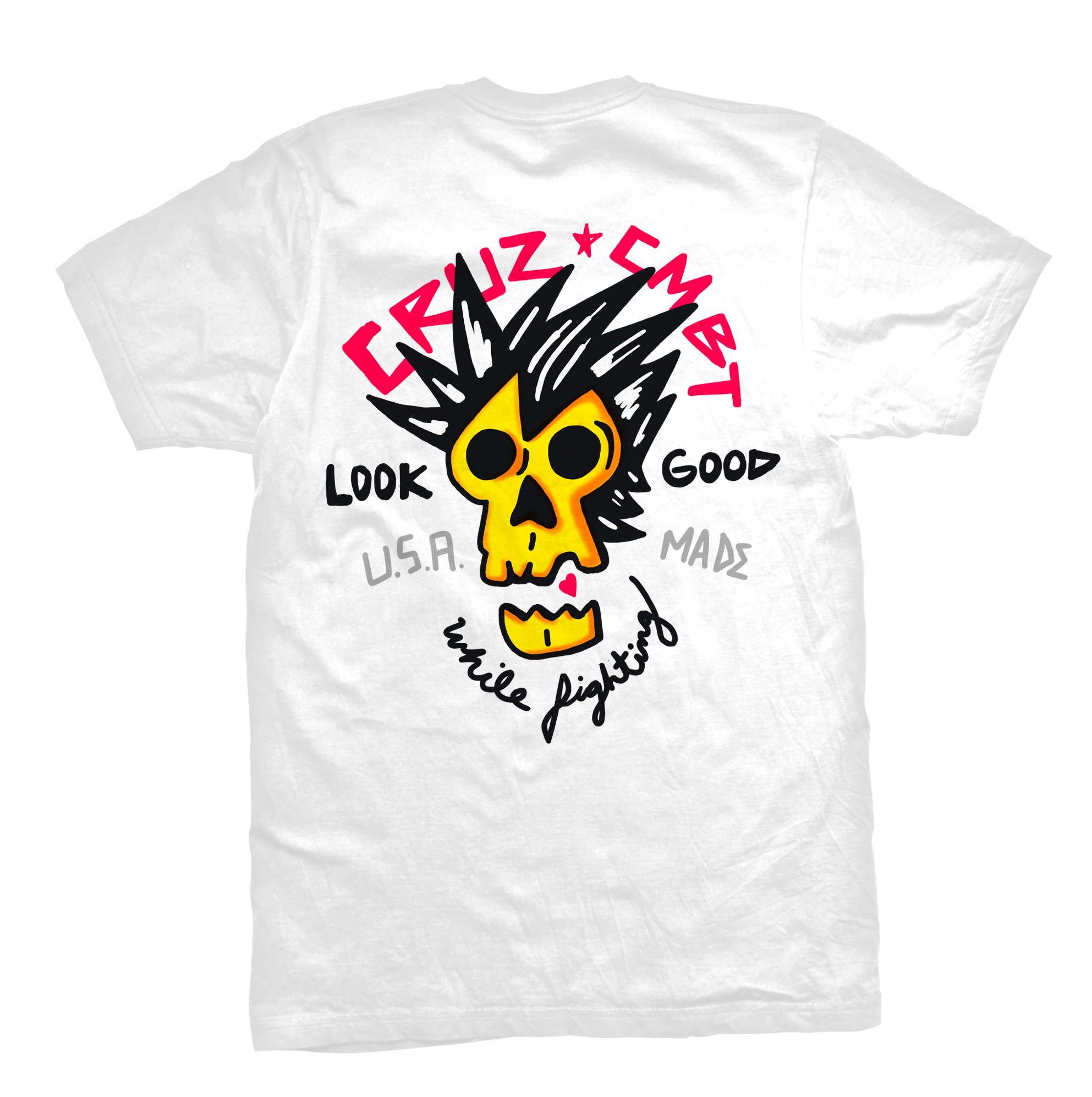 Switchblade Sid bamboo tee, white