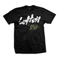 Lofton Style 50/50 tee Script, black/white/gold