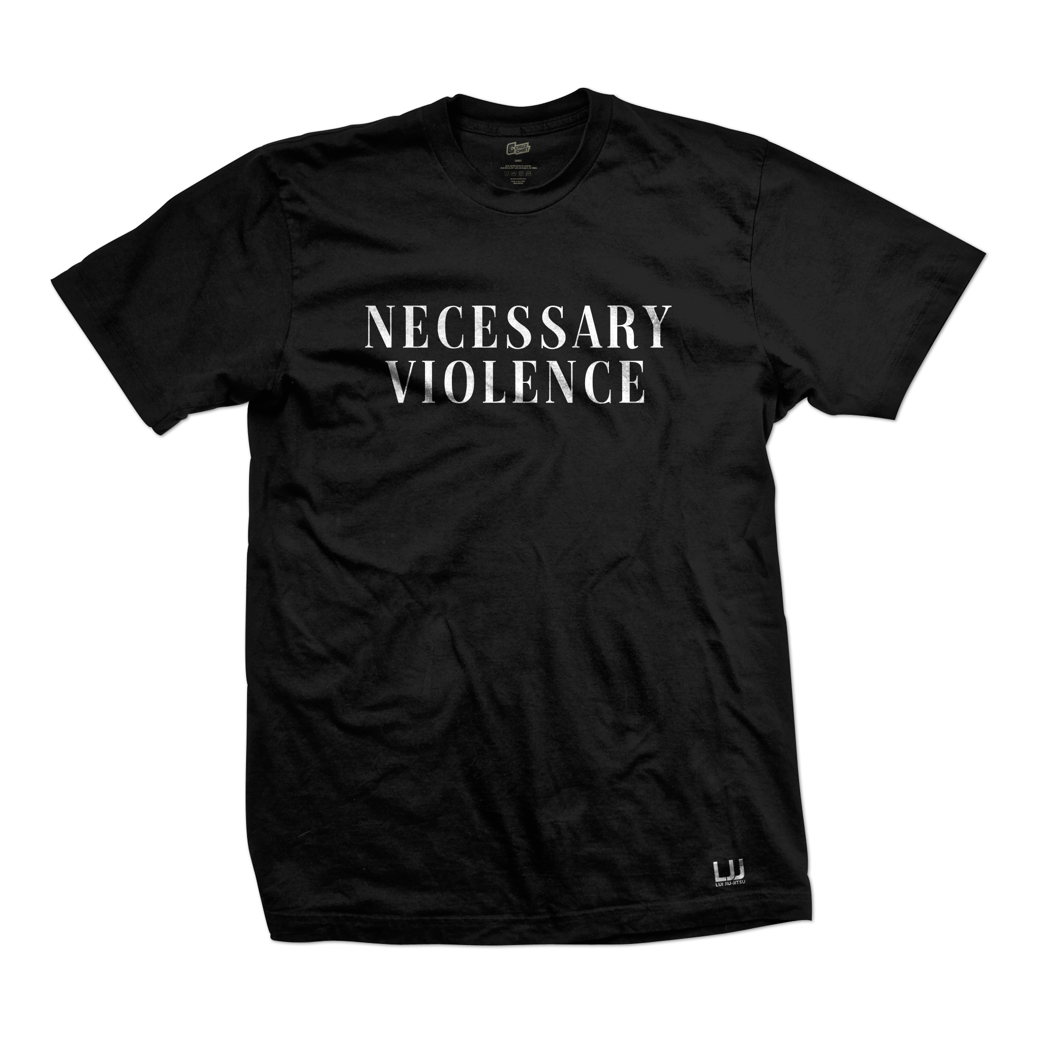 Lui Jiu Jitsu tee Necessary Violence, black
