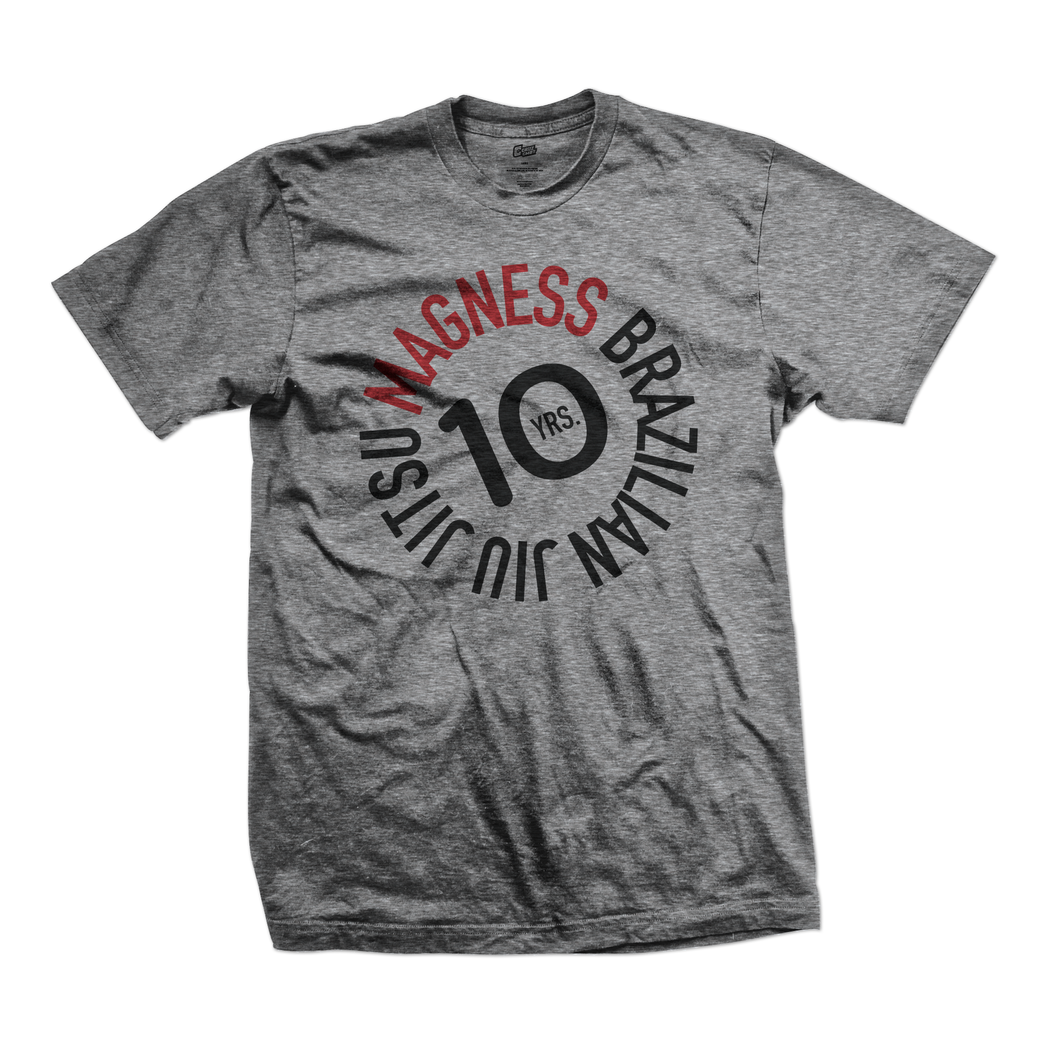 Magness Jiu Jitsu tee 10 Years, athl. grey