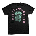 Twisted Rooster 50/50 tee Head Honcho, black/carib.green/pink