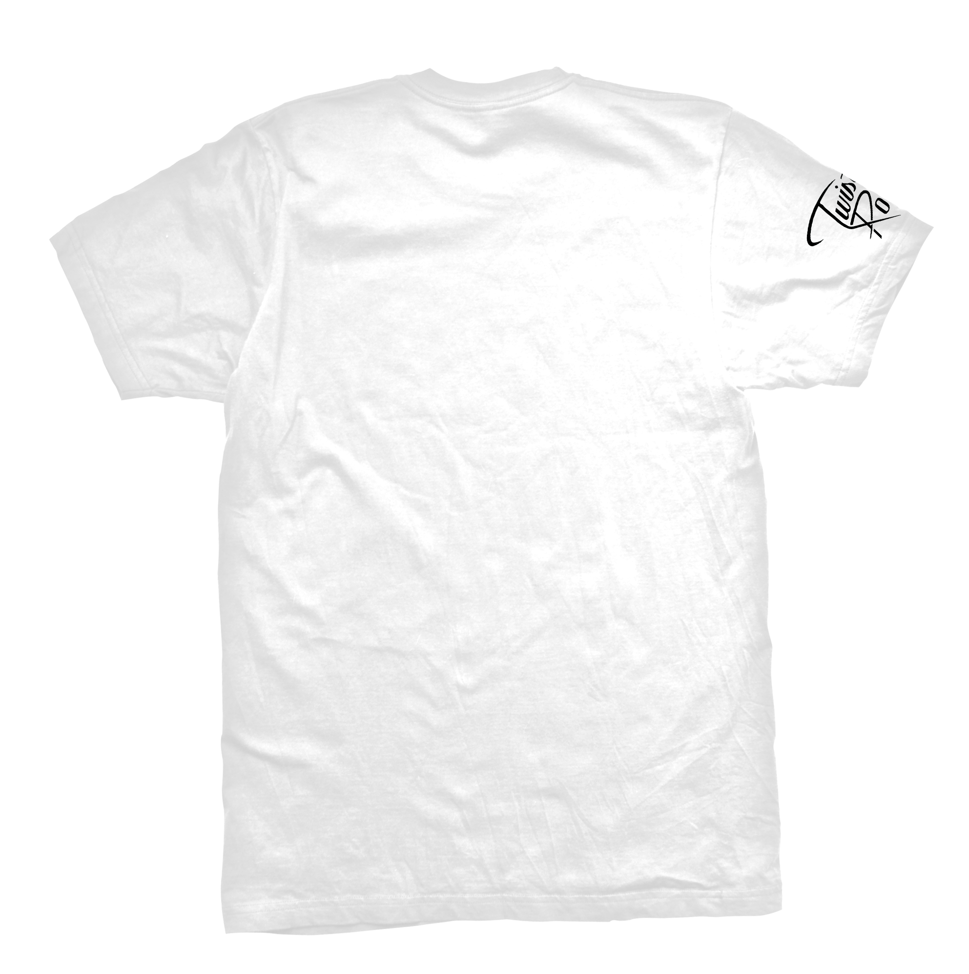 Twisted Rooster bamboo tee Icon, black on white