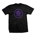 Twisted Rooster 50/50 tee Icon, purple on black
