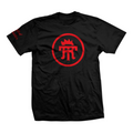 Twisted Rooster 50/50 tee Icon, red on black