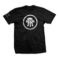 Twisted Rooster 50/50 tee Icon, white on black