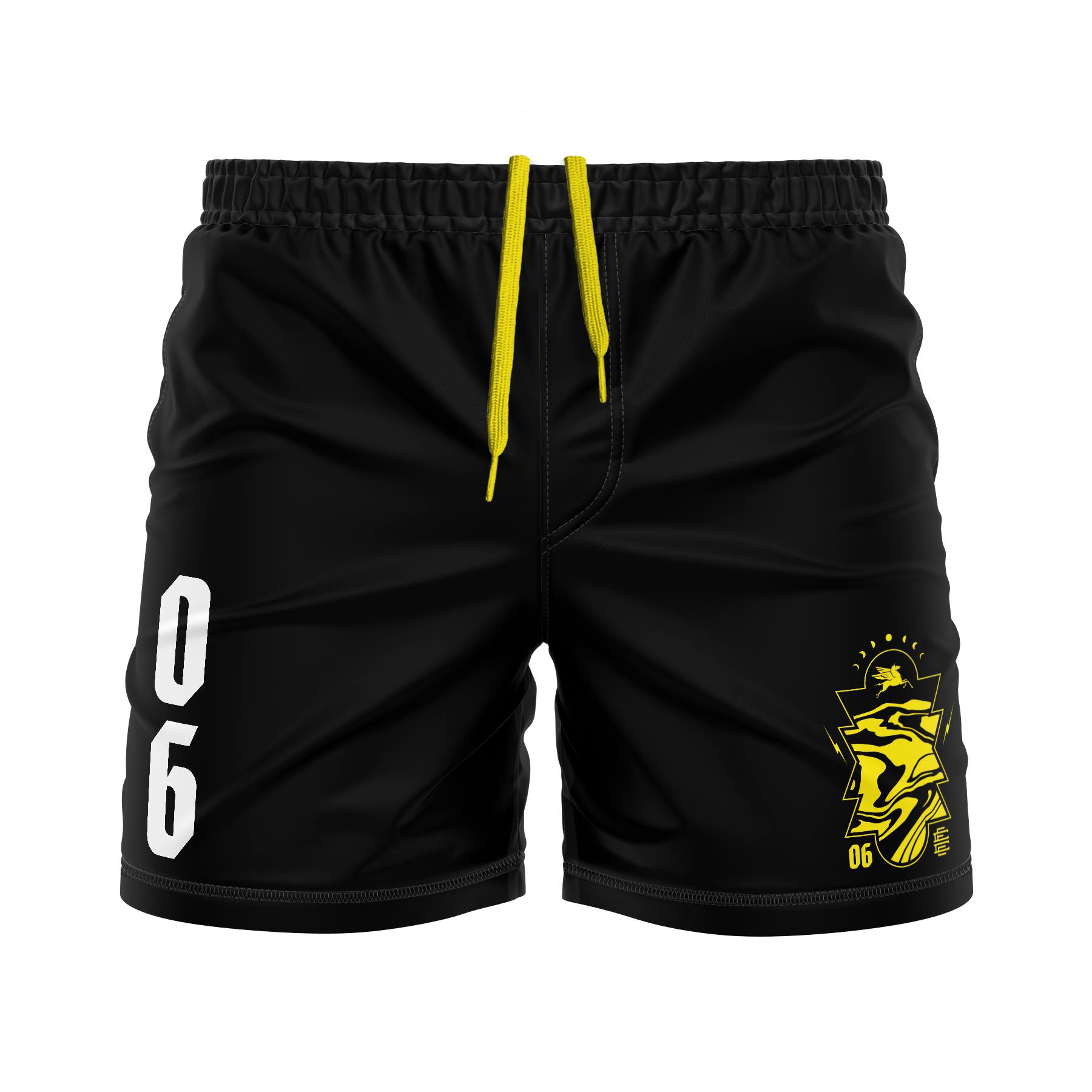 CCFC men's FC shorts Pile Drivers, black/yellow