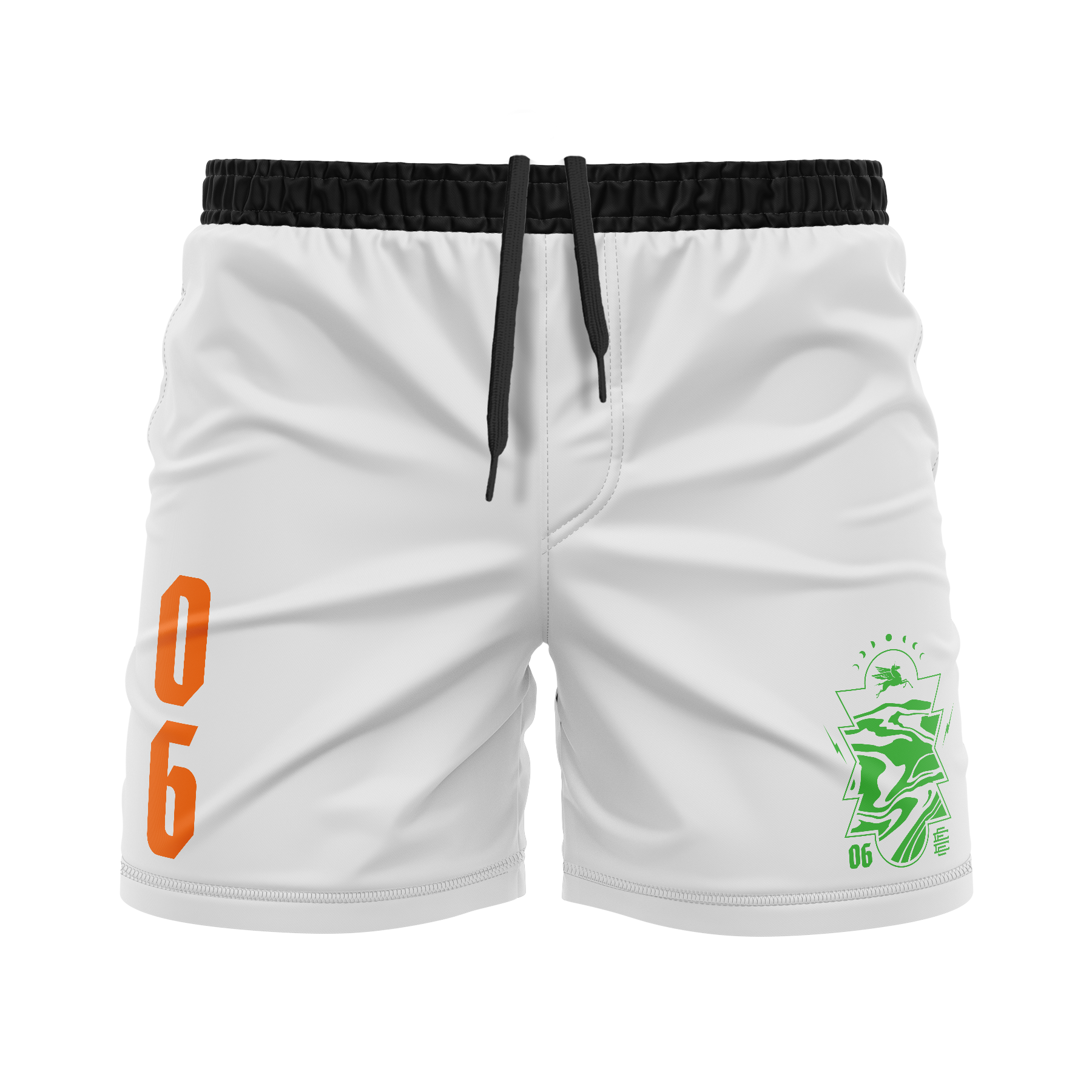 CCFC men's FC shorts Golciaga, white/black/orange/green