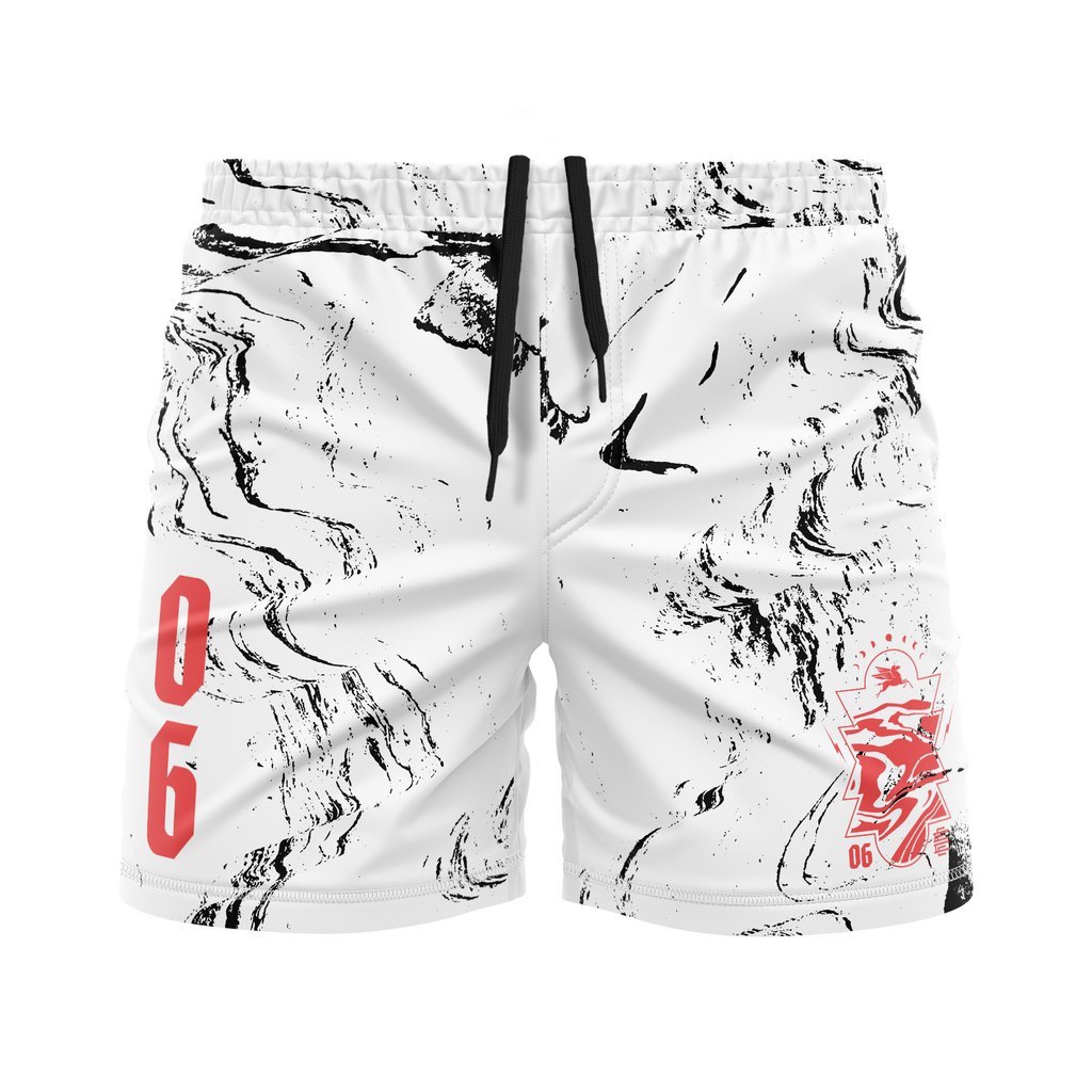 CCFC men's FC shorts Zombie Flamingos, white/black