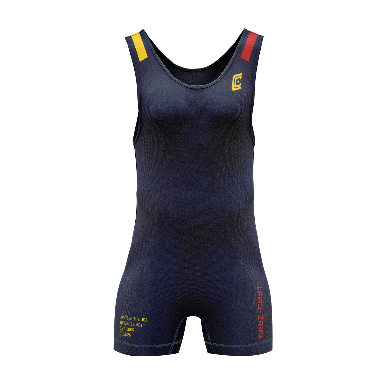 Base Collection Wrestling Singlet, Navy Multi