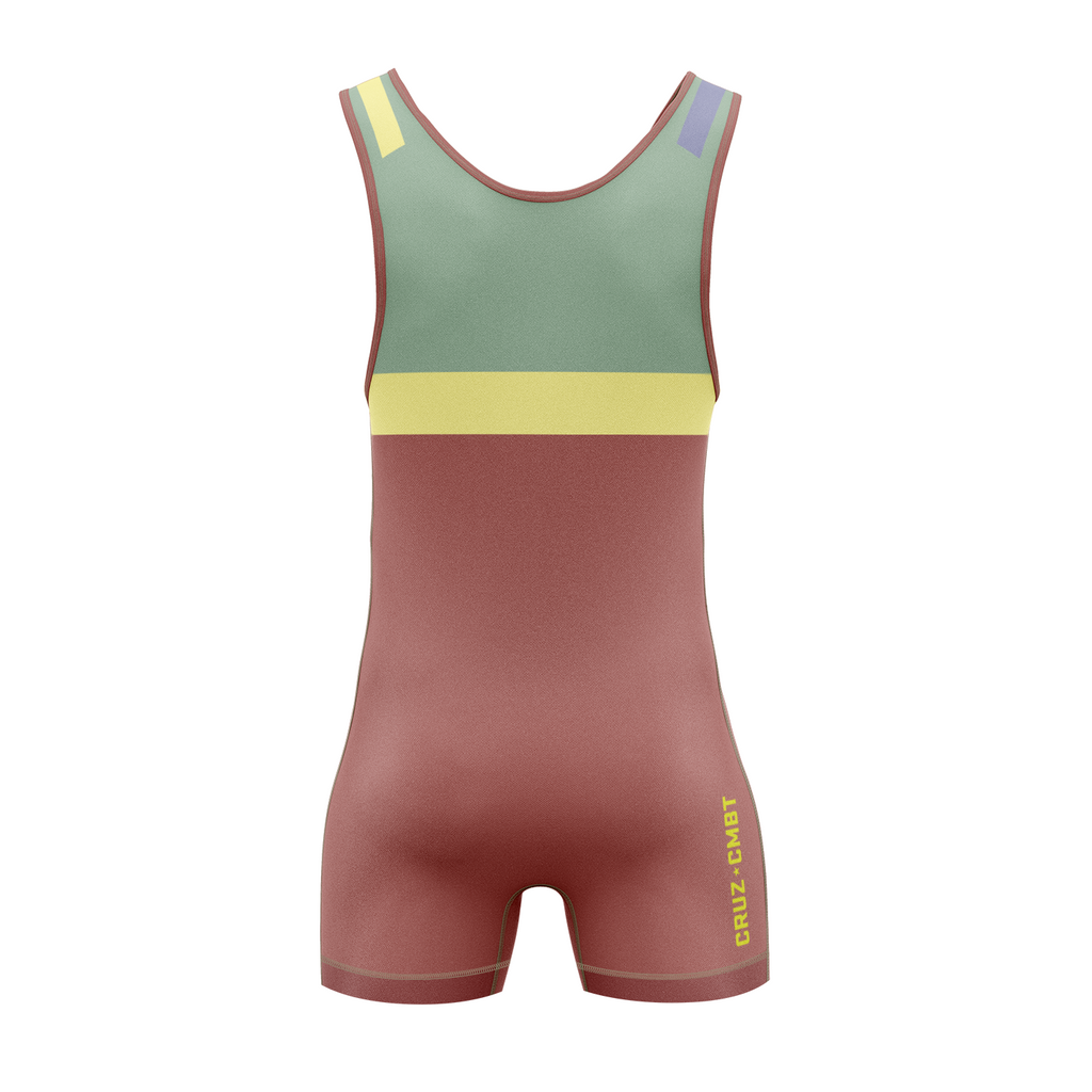Base Collection Wrestling Singlet, Rust Multi