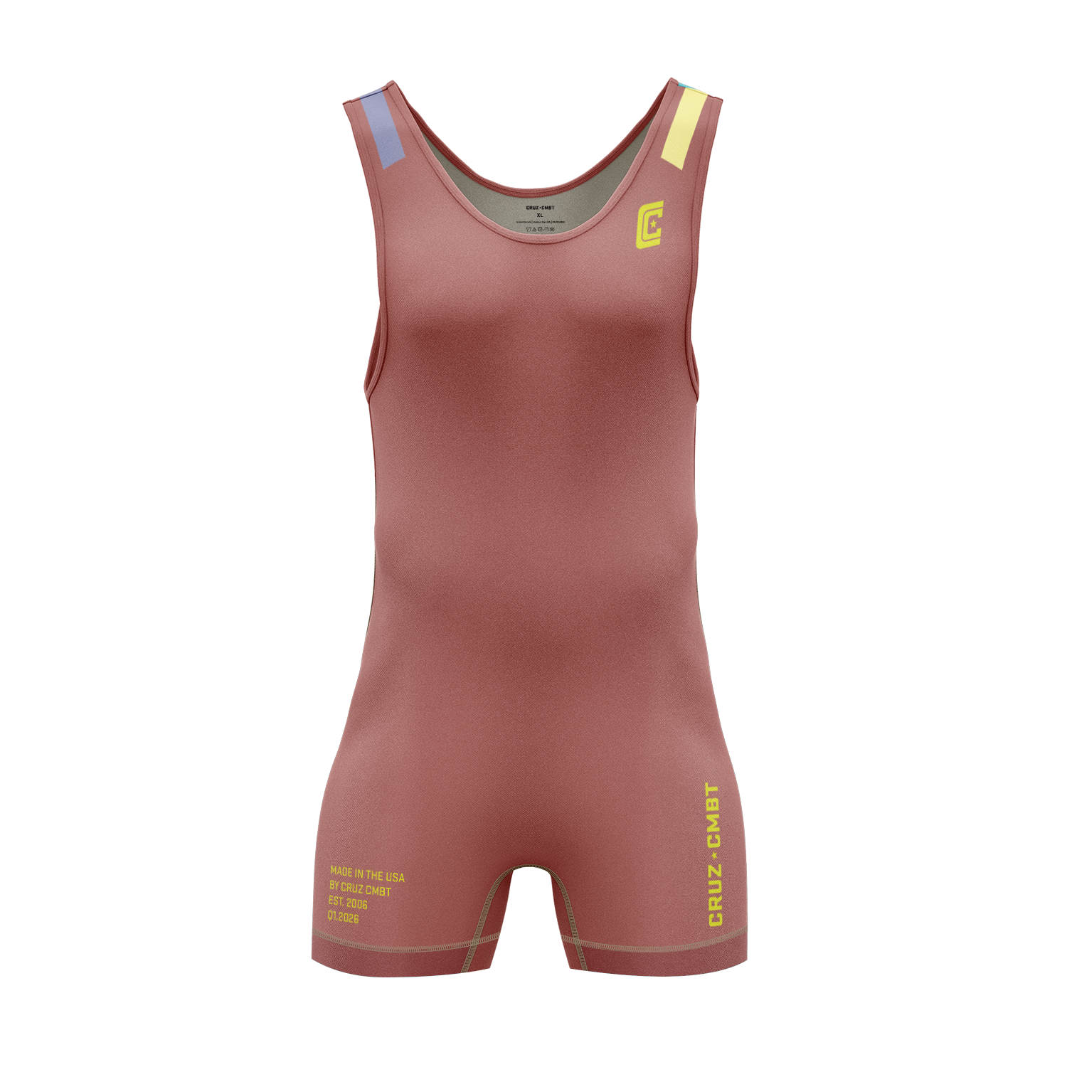 Base Collection Wrestling Singlet, Rust Multi