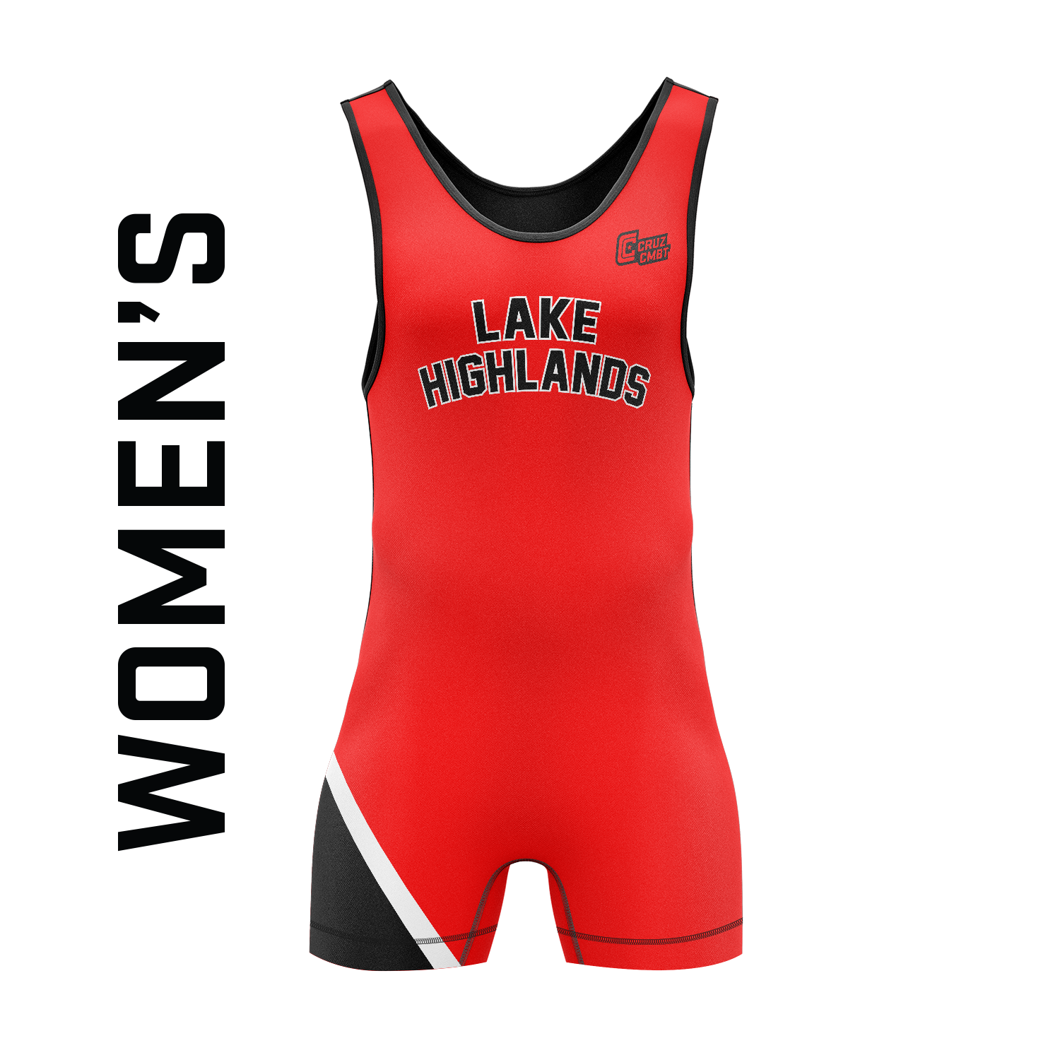 Lake Highlands women's singlet Junior Varsity, red