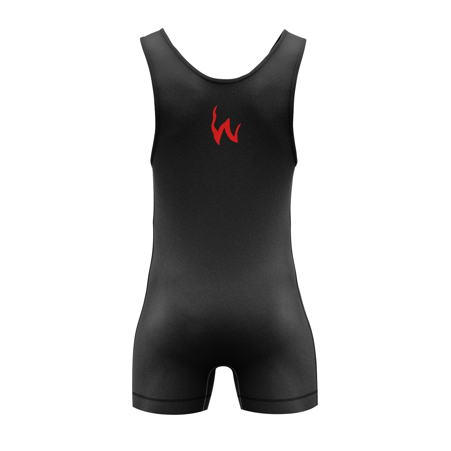 Wildcat Wrestling Club women's singlet Standard Issue, red on black